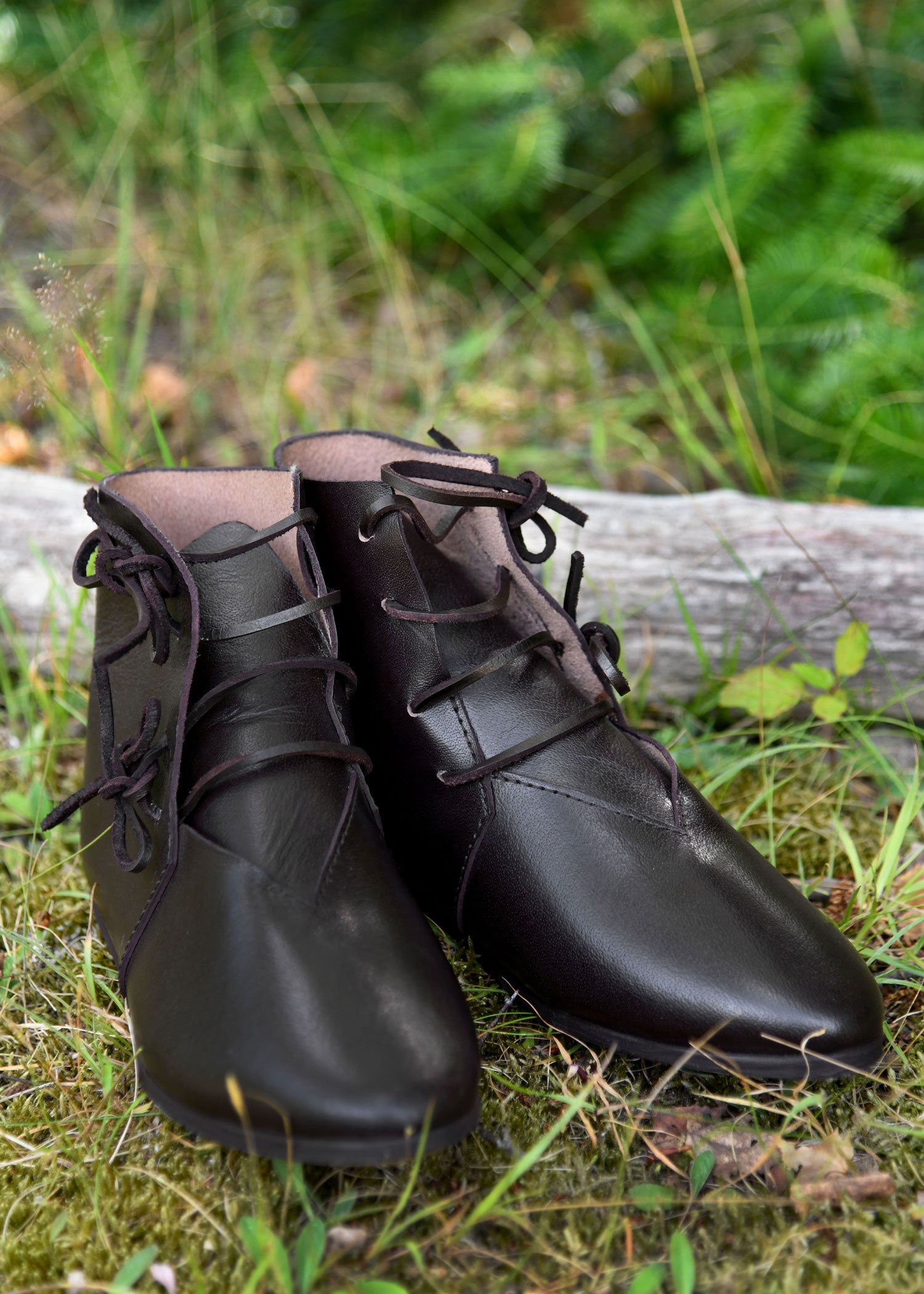 Imagen única de: Zapatos Con Cordones, Marrón Oscuro, Altura Media, Cordones Laterales