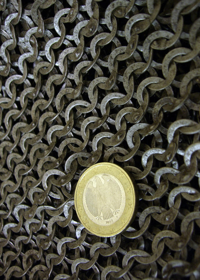 Imagen única de: Tirante De Cadena Fwm Para Casco, Anillo Plano Con Remaches En Forma De Cuña, Di 8 Mm, Dentado