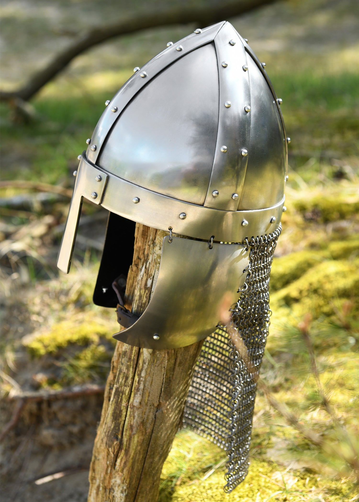 Imagen única de: Casco Nasal Con Solapas Para Las Mejillas Y Puente, Acero De 2 Mm