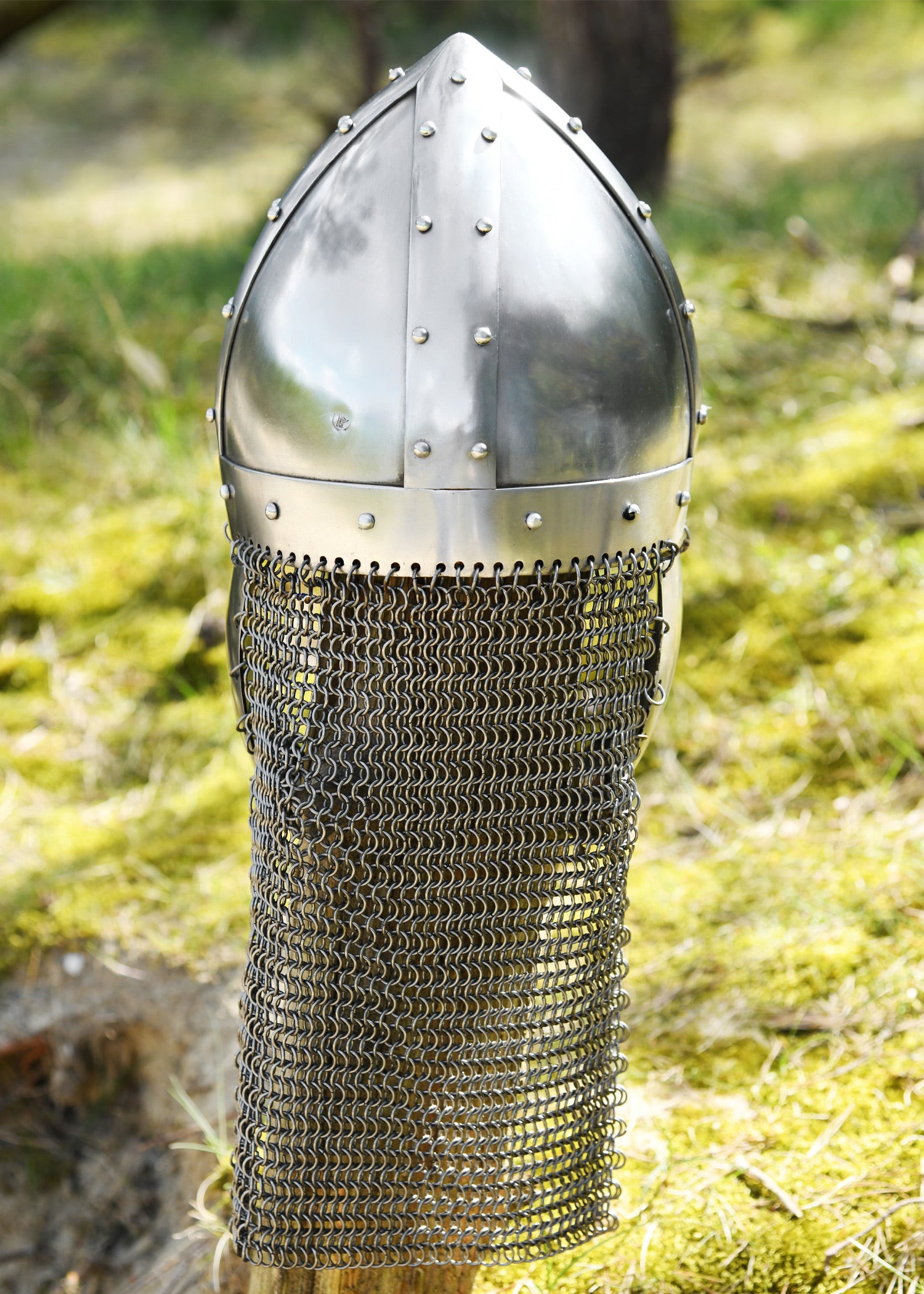 Imagen única de: Casco Nasal Con Solapas Para Las Mejillas Y Puente, Acero De 2 Mm