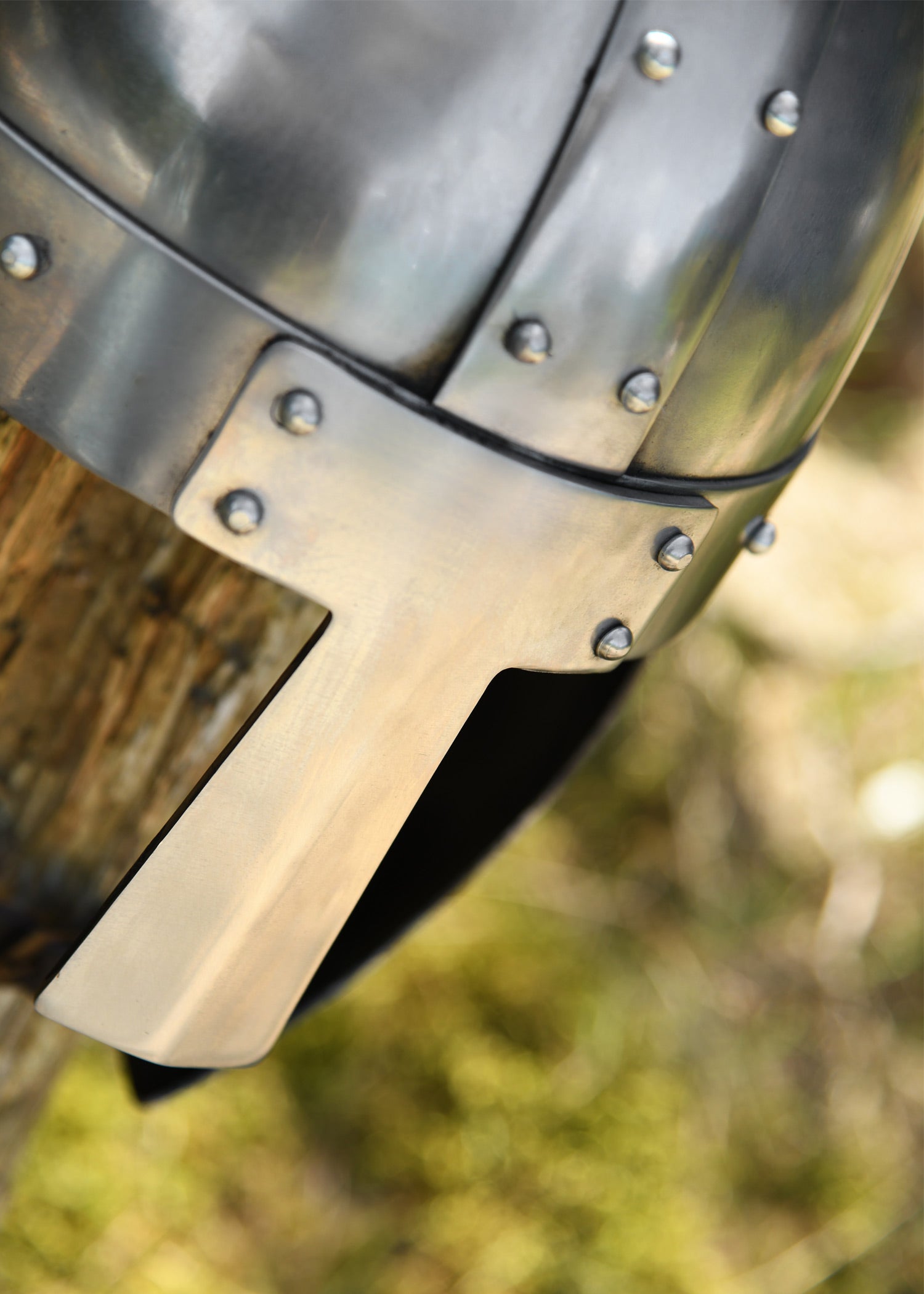 Imagen única de: Casco Nasal Con Solapas Para Las Mejillas Y Puente, Acero De 2 Mm