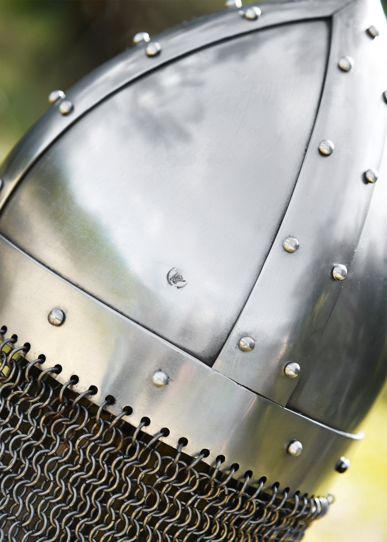 Imagen única de: Casco Nasal Con Solapas Para Las Mejillas Y Puente, Acero De 2 Mm