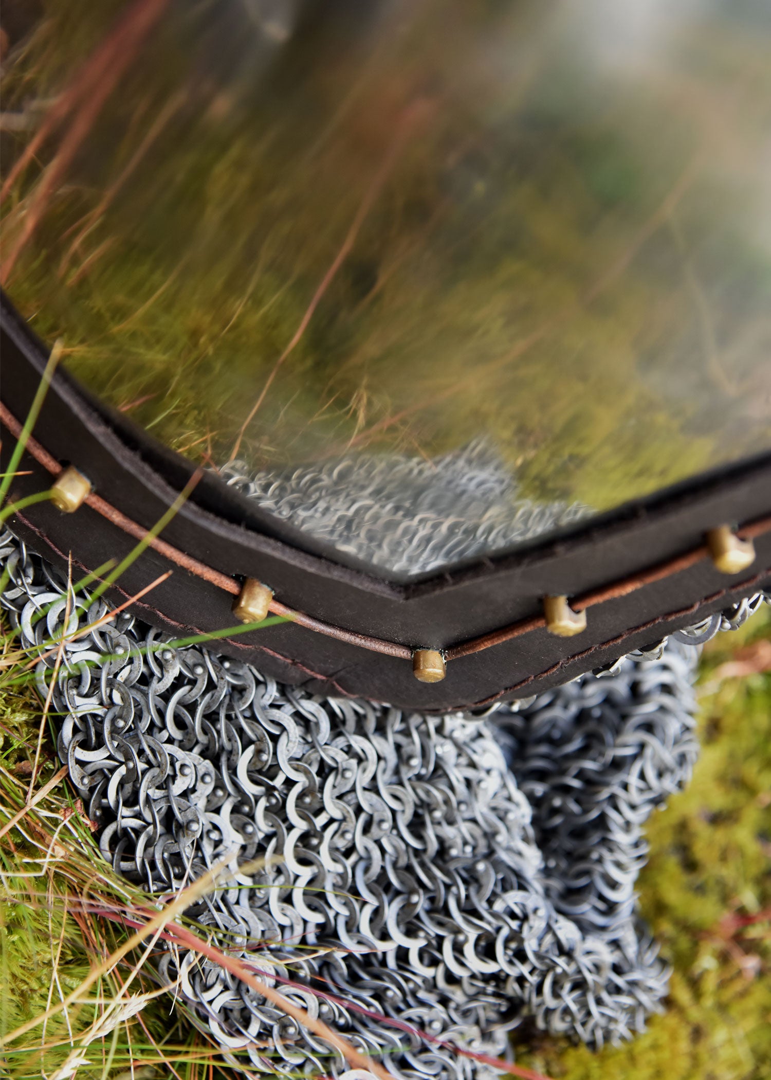 Imagen única de: Tapa De Lavabo Con Soporte De Cadena De Anillos Planos Remachados, Acero De 2 Mm