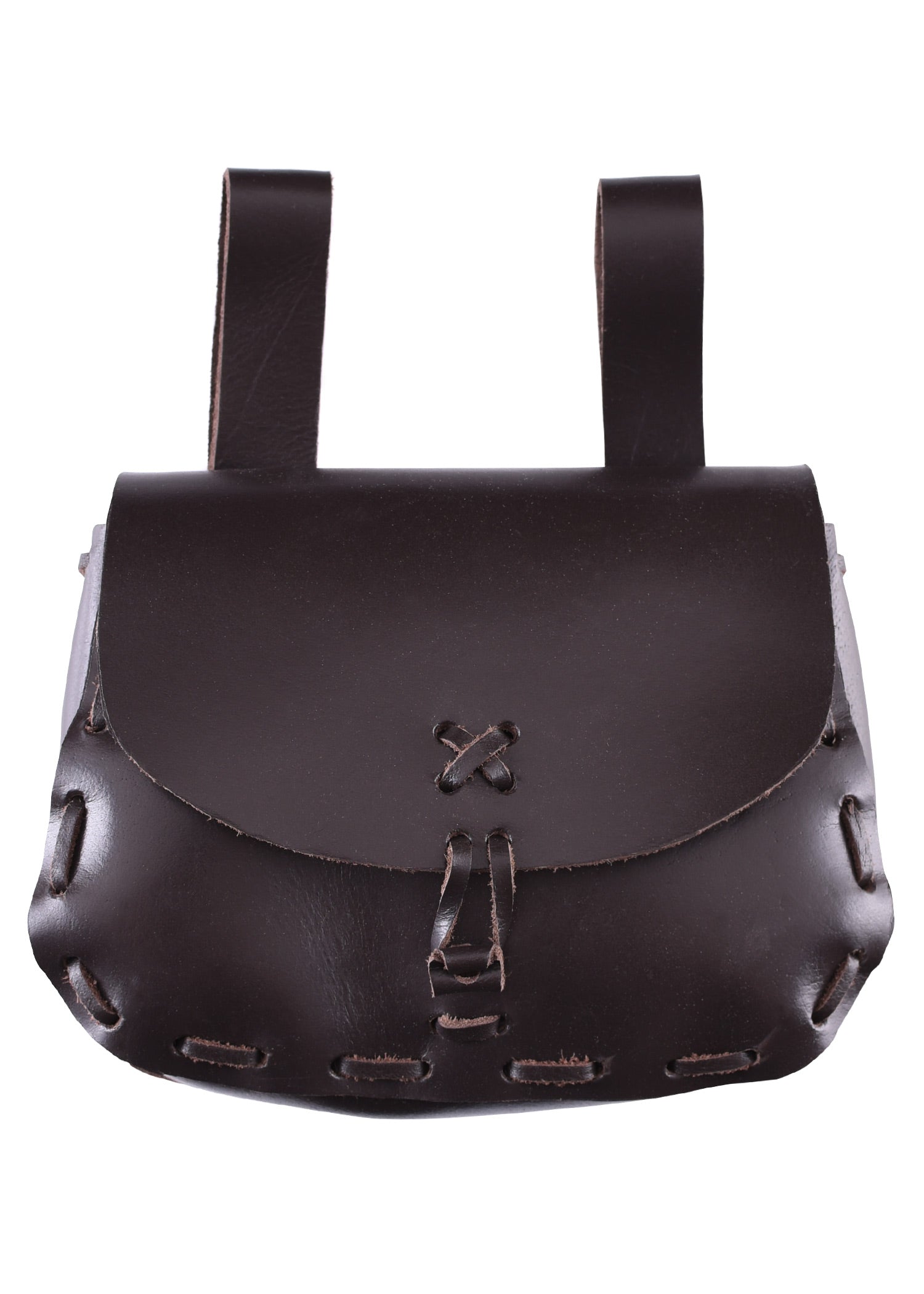 Imagen única de: Bolso Medieval De Cuero, Marrón Oscuro