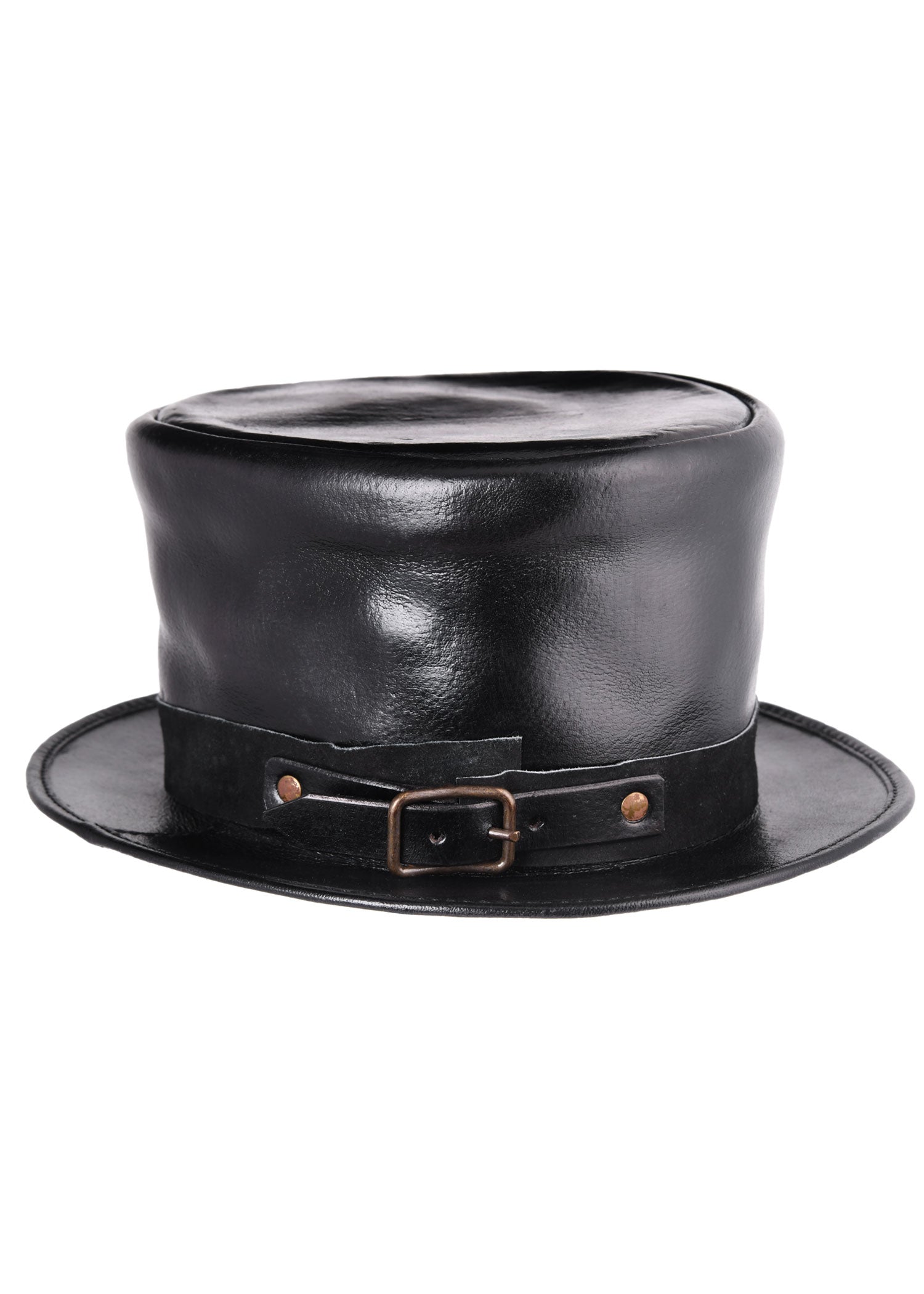 Imagen única de: Sombrero De Copa De Cuero, Sombrero De Cuero, Negro 1