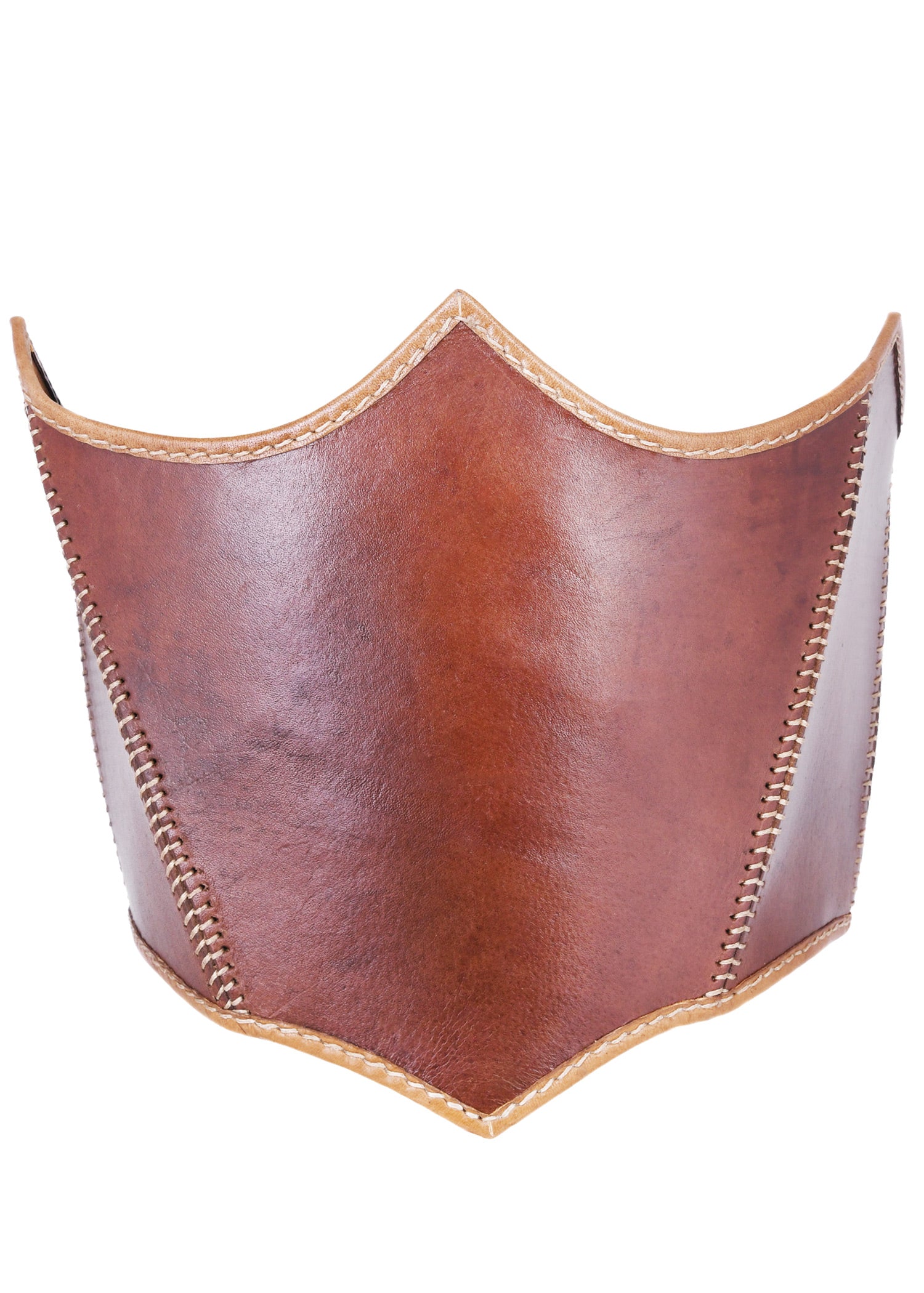 Imagen única de: Corsé Bajo El Pecho De Cuero, Marrón