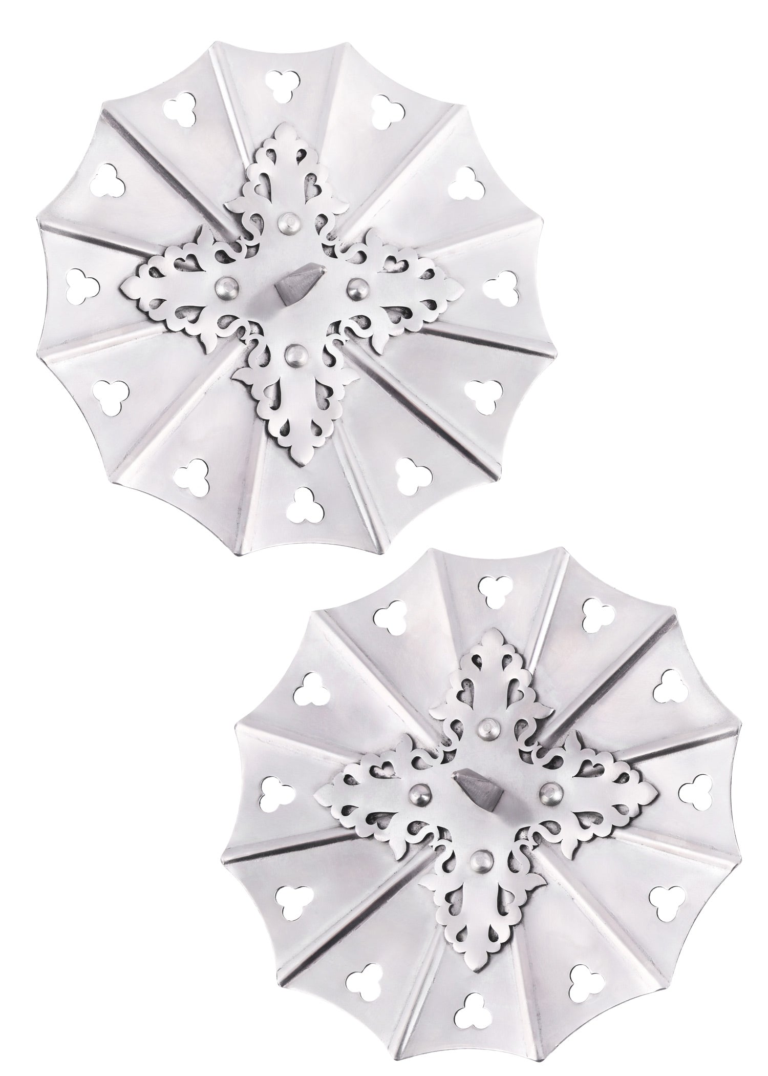 Discos Flotantes Góticos De Finales Del Siglo Xv, Acero De 1,6 Mm, Par 1