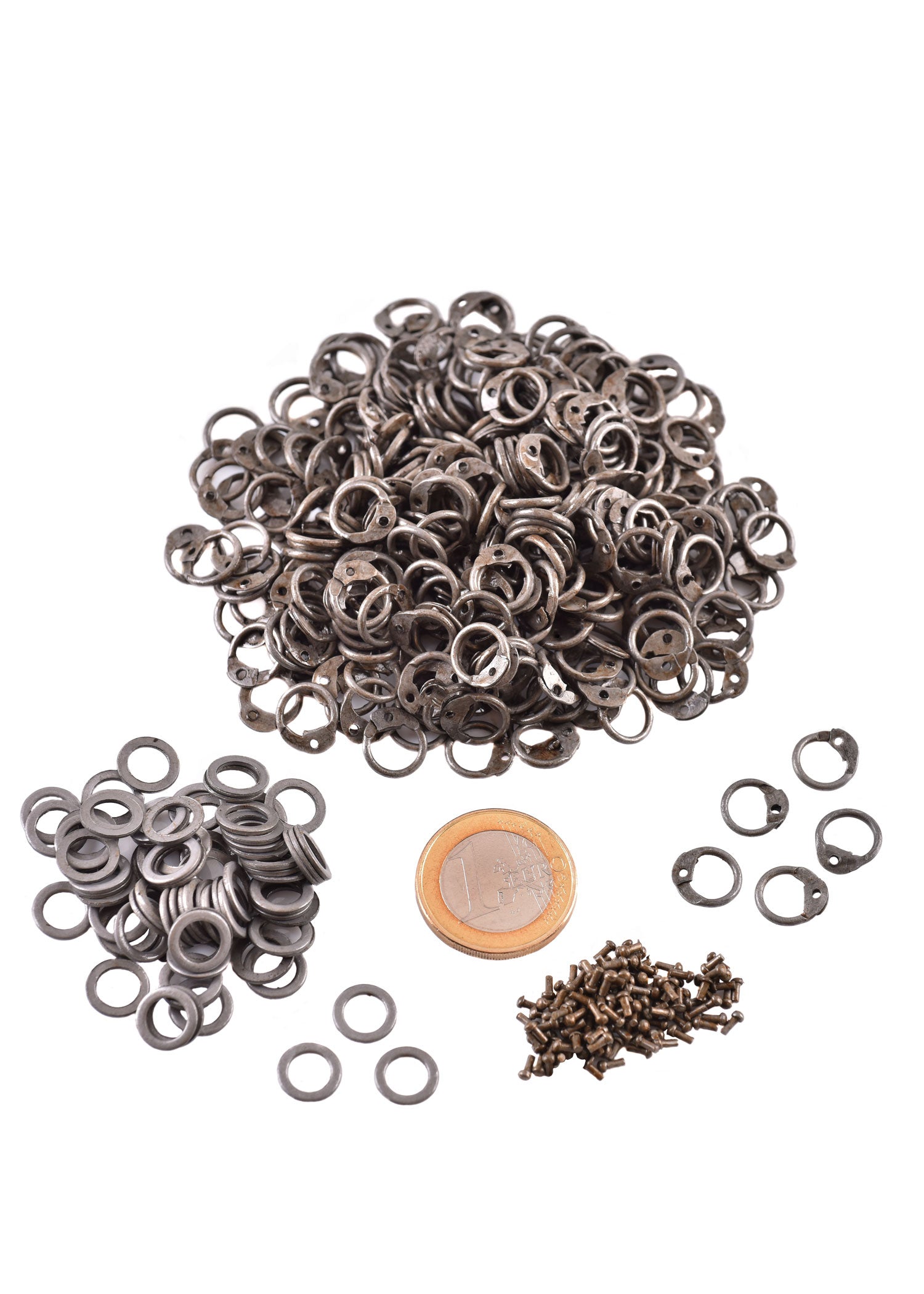 Imagen única de: Paquete Rm De 1 Kg De Anillos De Cadena Sueltos Y Remaches, Di6 Mm, Sin Tratar