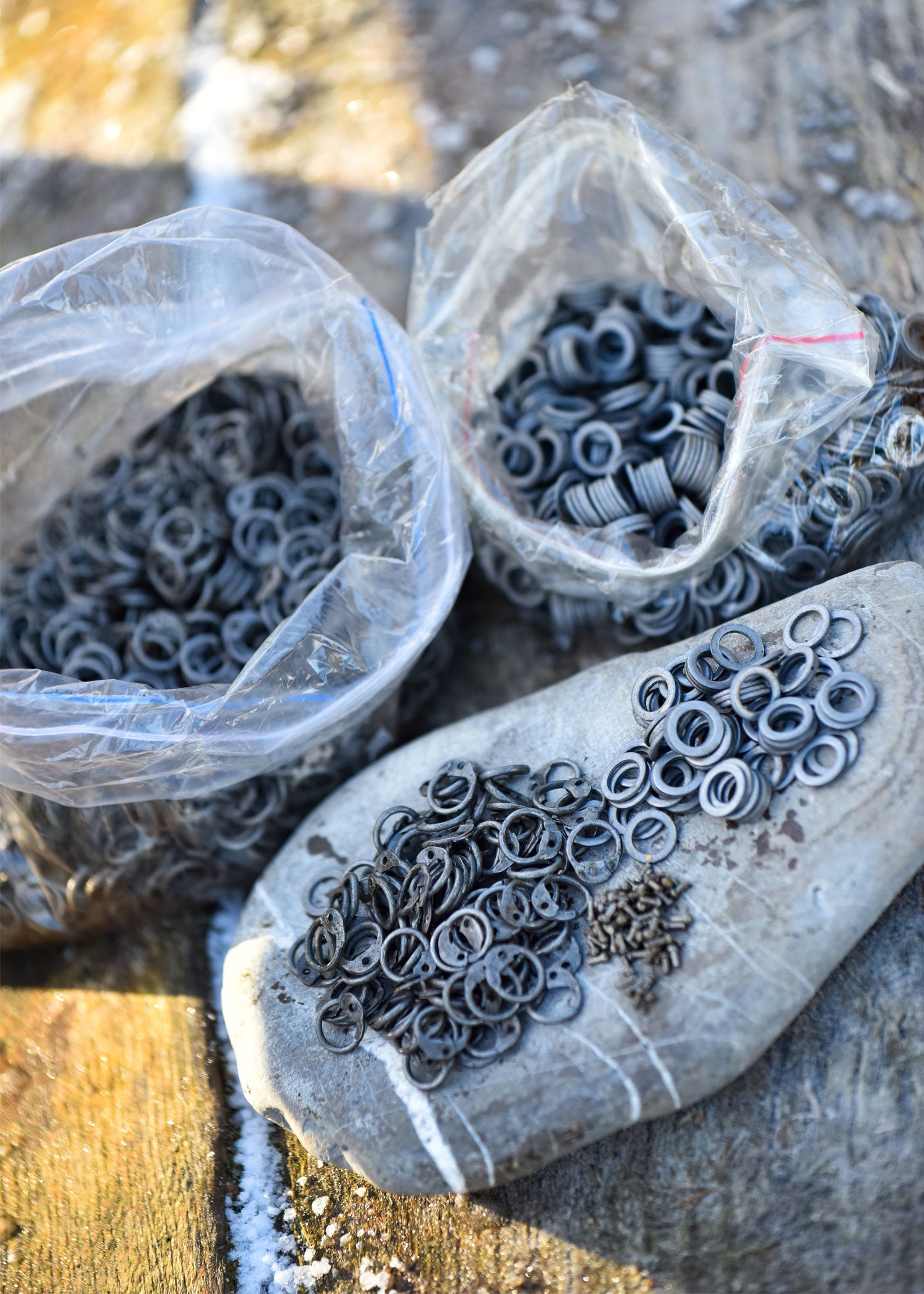 Imagen única de: Paquete Rm De 1 Kg De Anillos De Cadena Sueltos Y Remaches, Di6 Mm, Sin Tratar