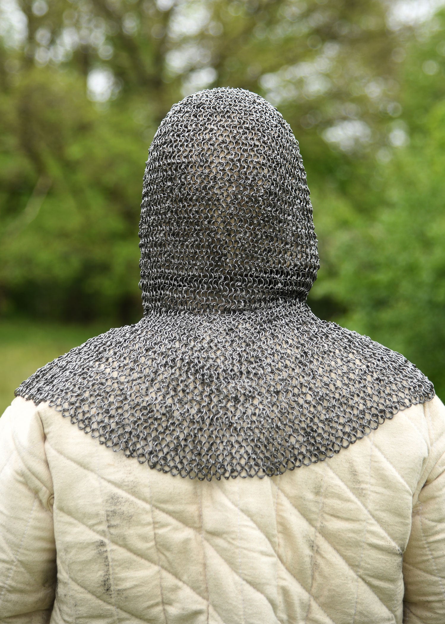 Imagen única de: Capucha De Cadena Con Protector Bucal Triangular, Di8mm, Sin Tratar