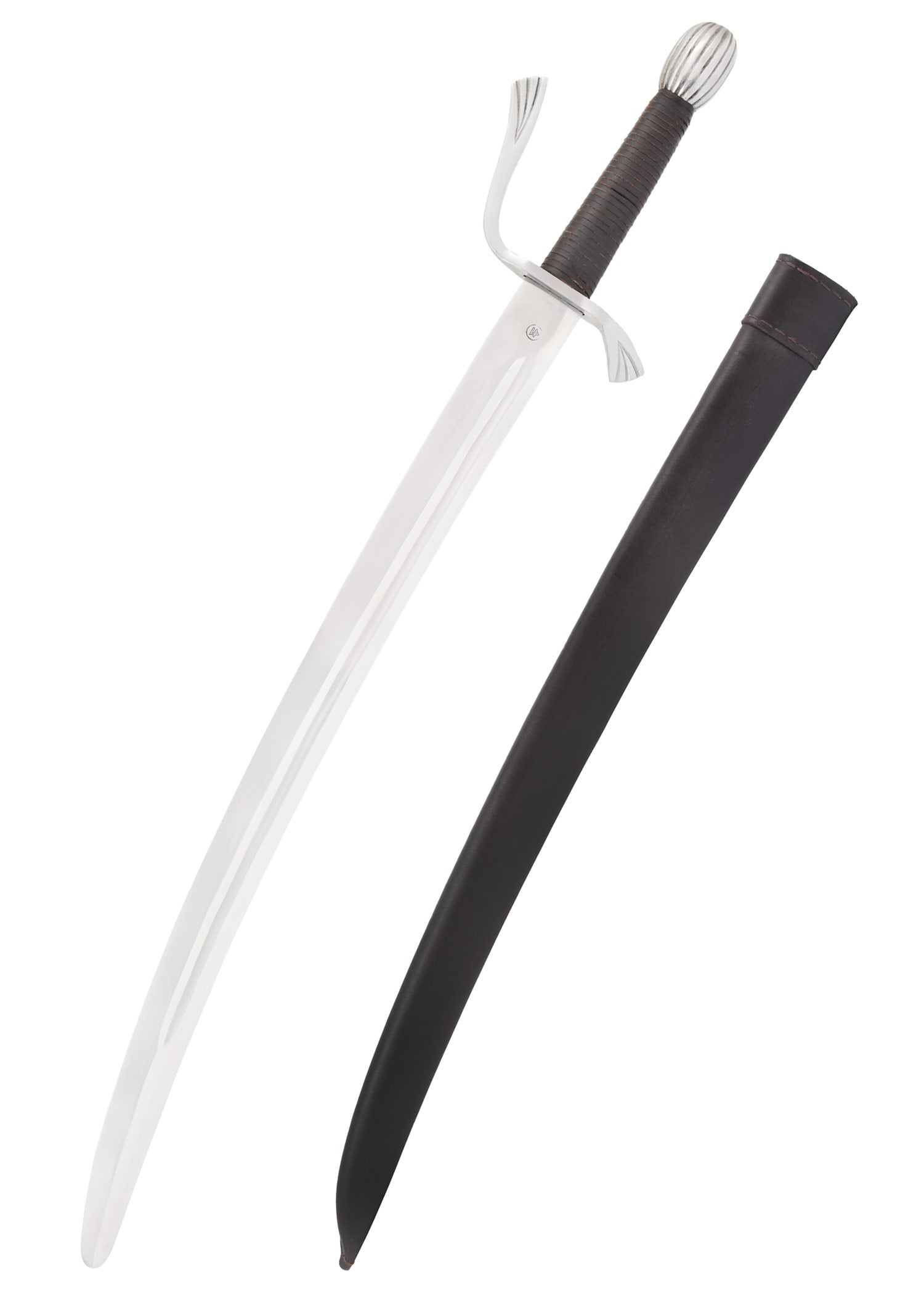 Imagen única de: Falchion Con Vaina De Cuero, Espada De Combate, Categoría-B