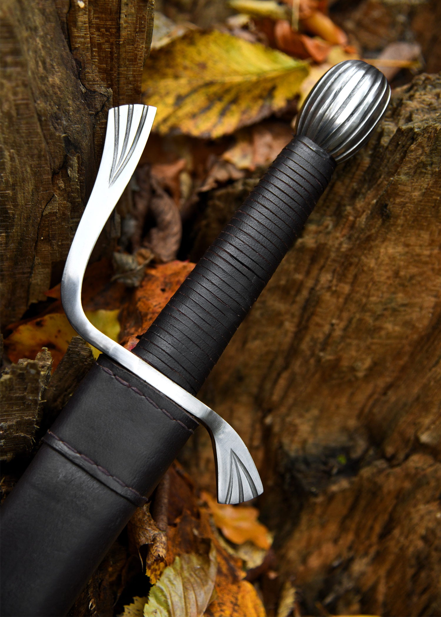 Imagen única de: Falchion Con Vaina De Cuero, Espada De Combate, Categoría-B