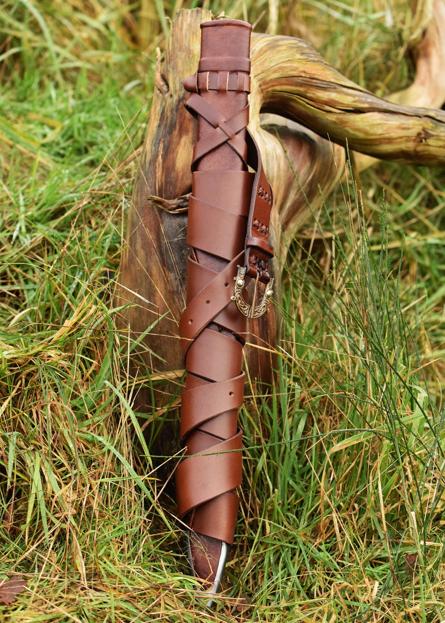 Imagen única de: Funda Con Cinturón Y Hebilla De Bronce Para Espada Vikinga, Varias Longitudes