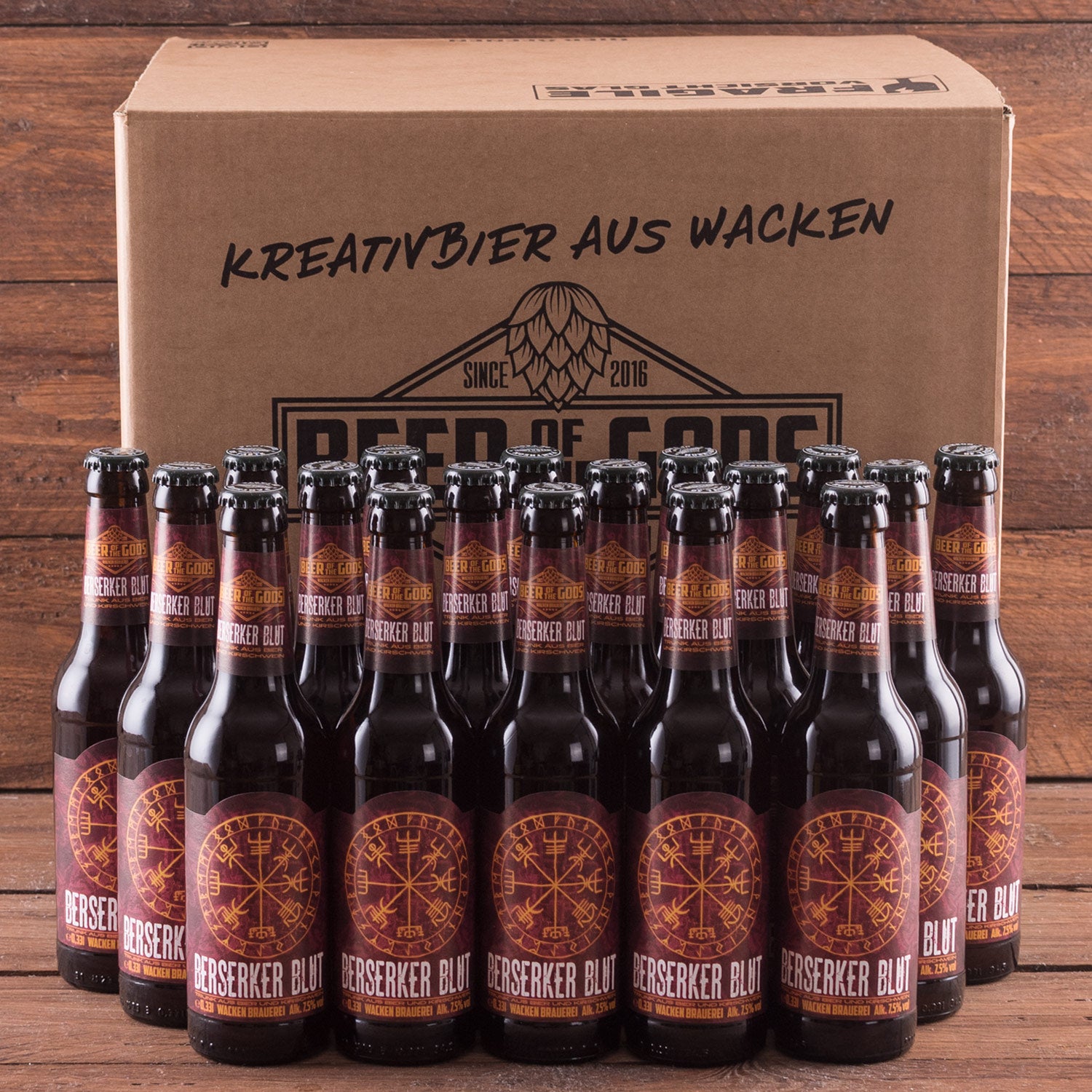 Imagen única de: Berserker Blood - Bebida A Base De Cerveza Y Vino De Cereza, Botella De 0,33L - Cervecería Wacken