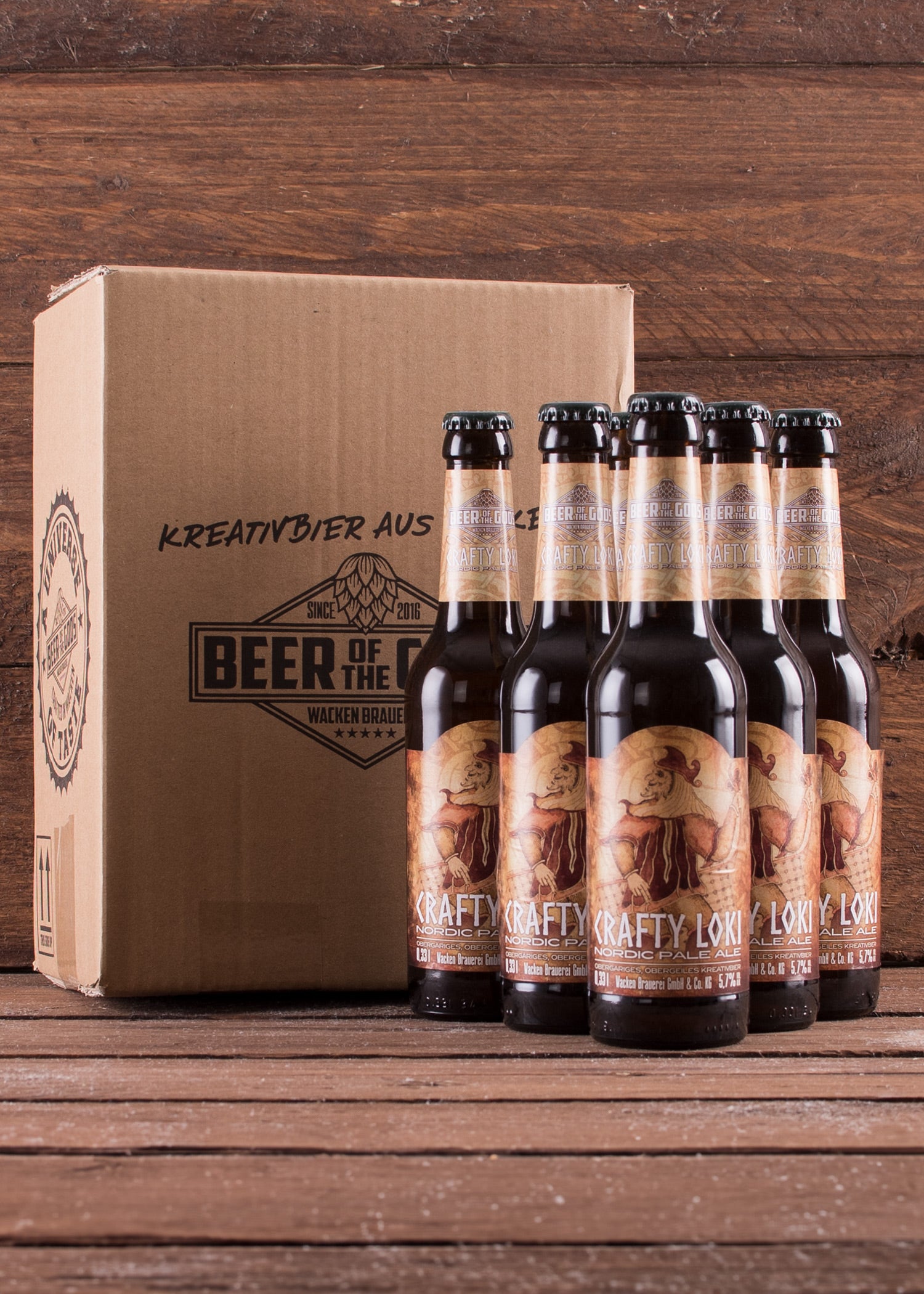 Imagen única de: Crafty Loki - Nordic Pale Ale, Botella 0,33L - Cervecería Wacken