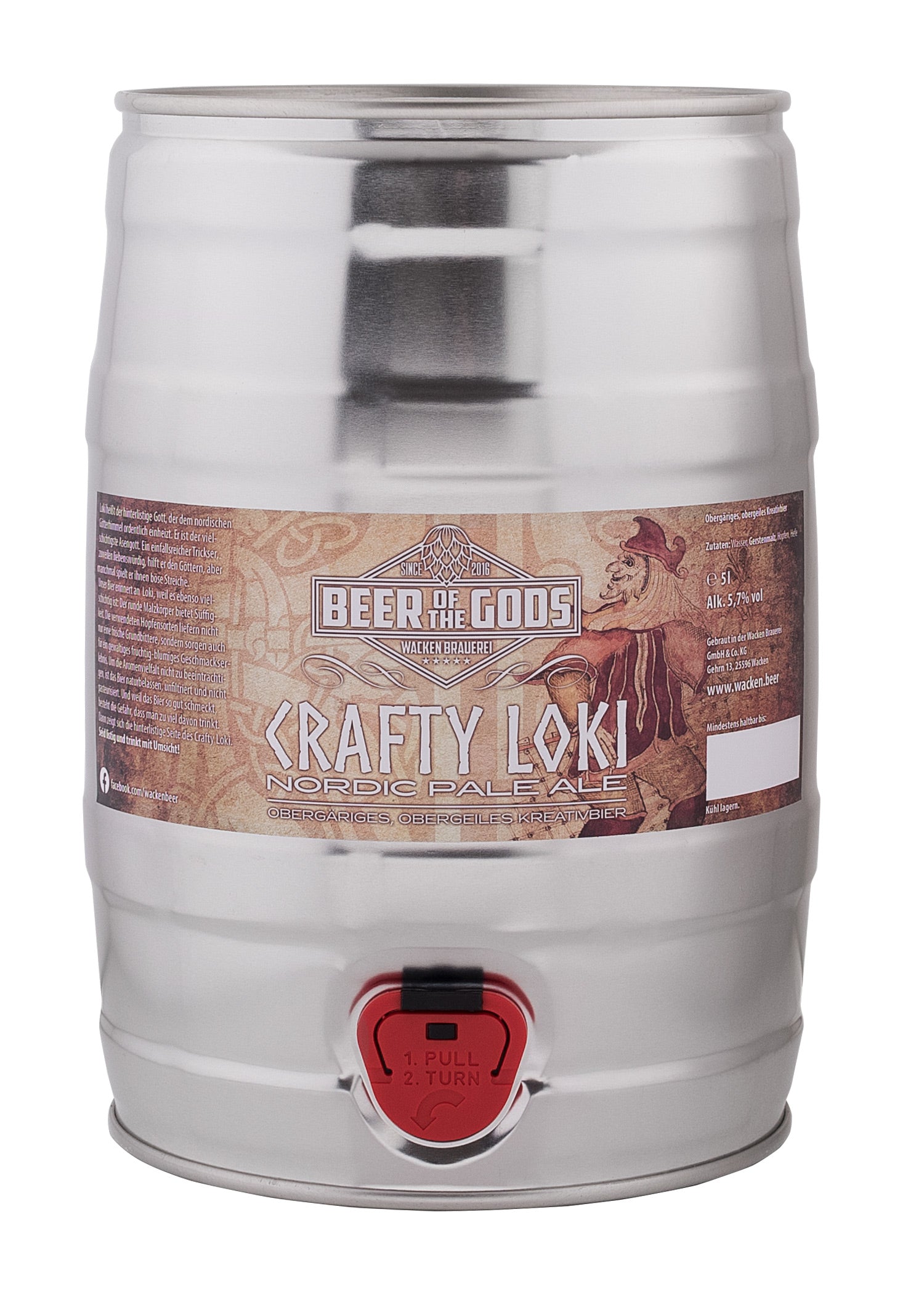 Imagen única de: Crafty Loki - Nordic Pale Ale, Botella 0,33L - Cervecería Wacken