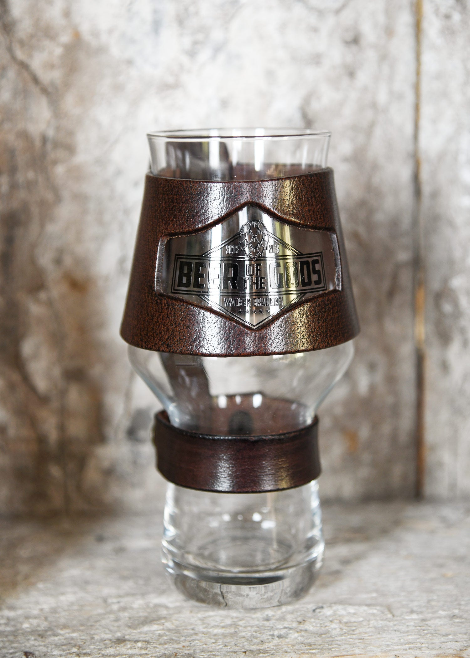 Imagen única de: Portavasos De Cerveza, Puño De Cuero, Marrón - Wacken Brewery