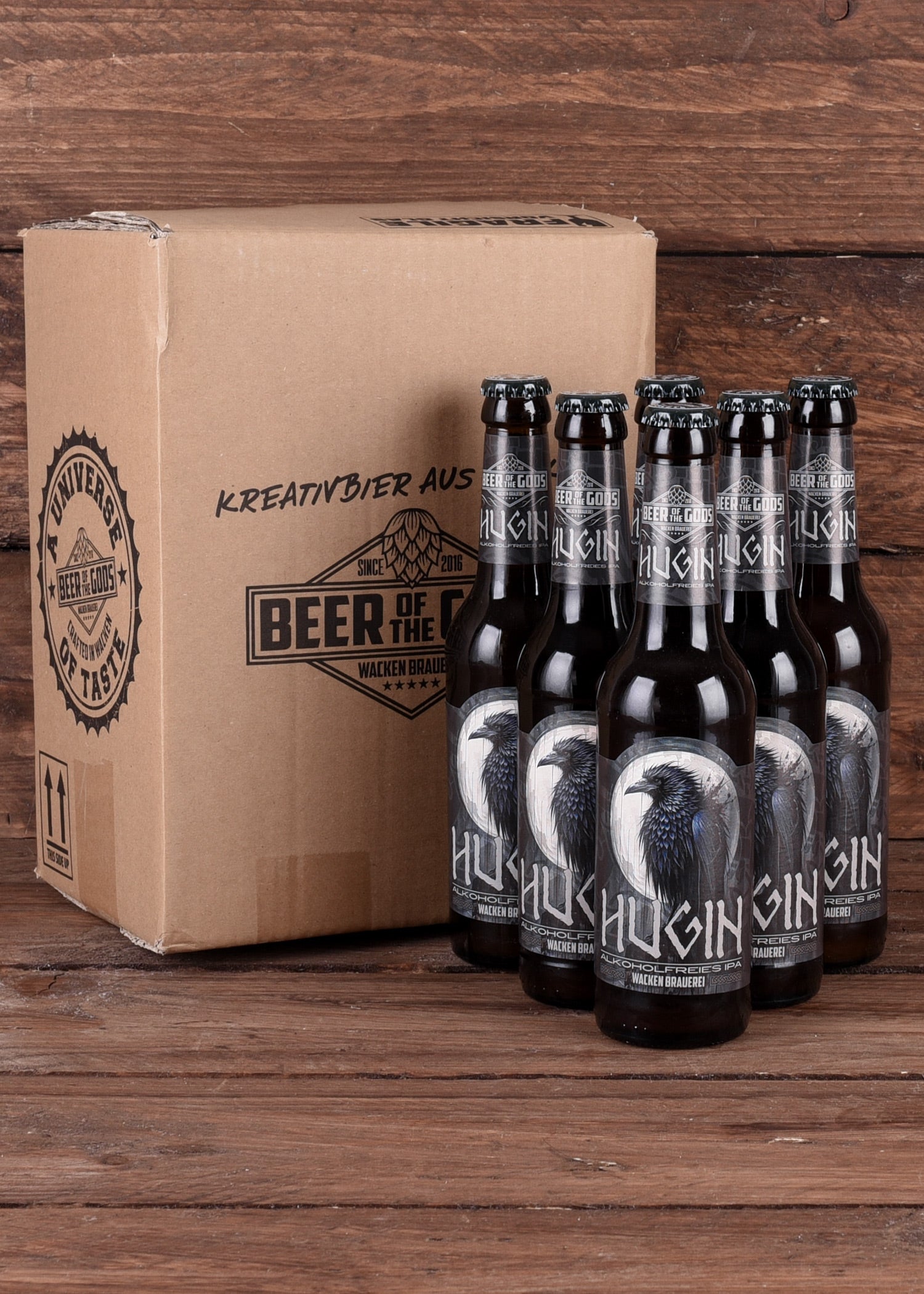 Imagen única de: Hugin - Ipa Sin Alcohol, Botella De 0,33 L - Wacken Brewery