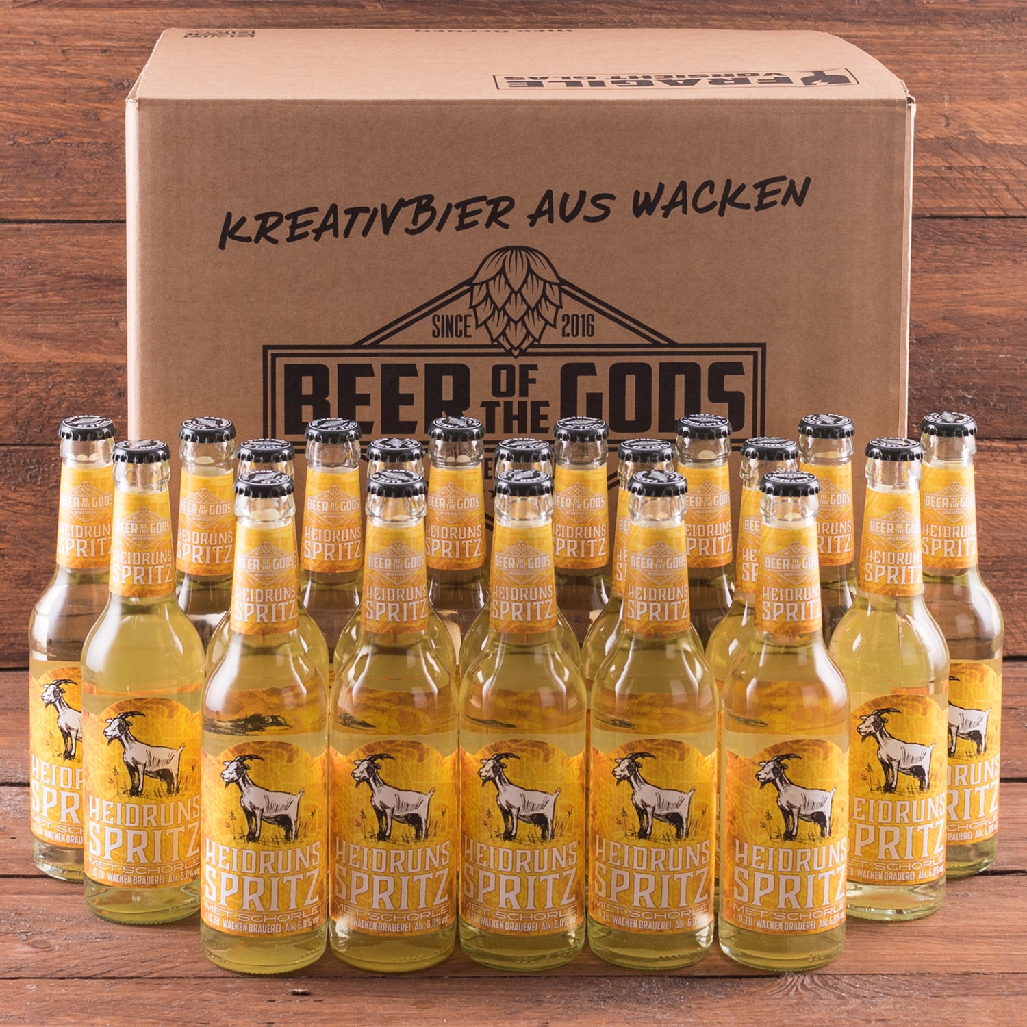 Imagen única de: Heidruns Spritz - Spritzer De Hidromiel, Botella De 0,33 L - Cervecería Wacken