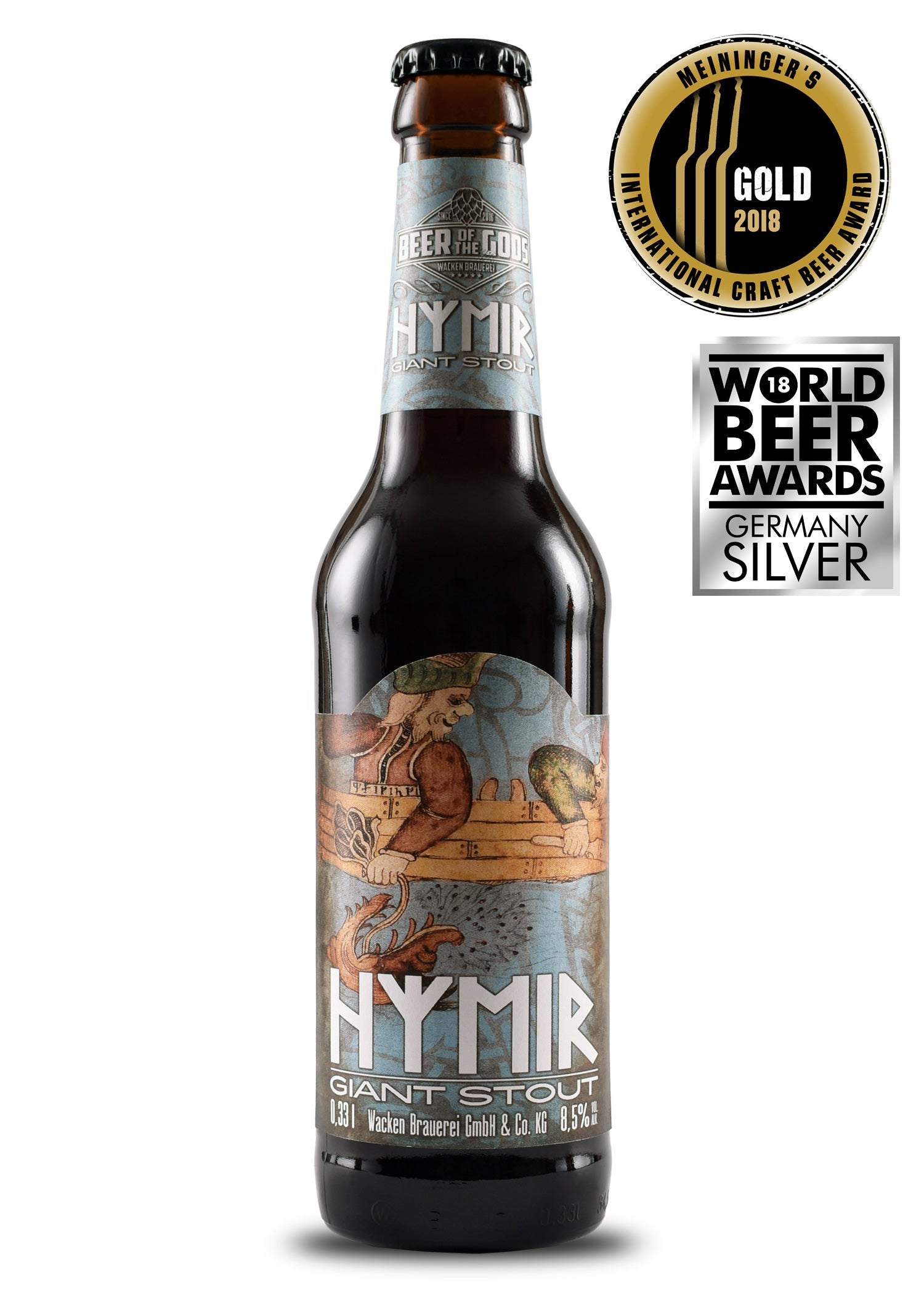 Imagen única de: Hymir - Giant Stout, Botella De 0,33 L - Cervecería Wacken