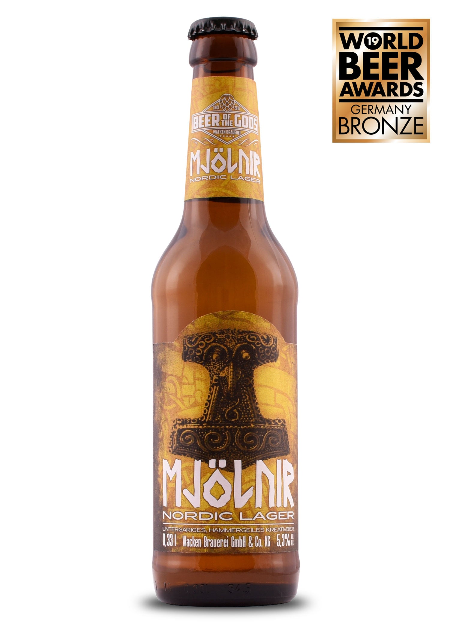 Imagen única de: Mjölnir - Nordic Lager, Botella De 0,33L - Cervecería Wacken