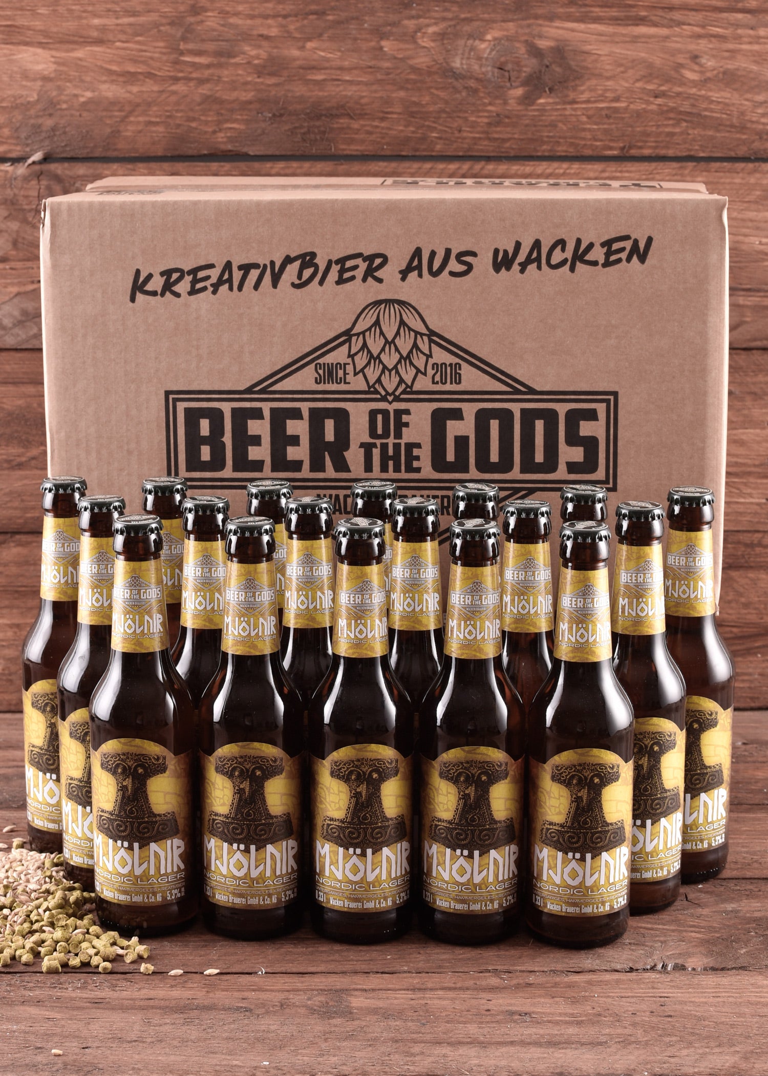 Imagen única de: Mjölnir - Nordic Lager, Botella De 0,33L - Cervecería Wacken