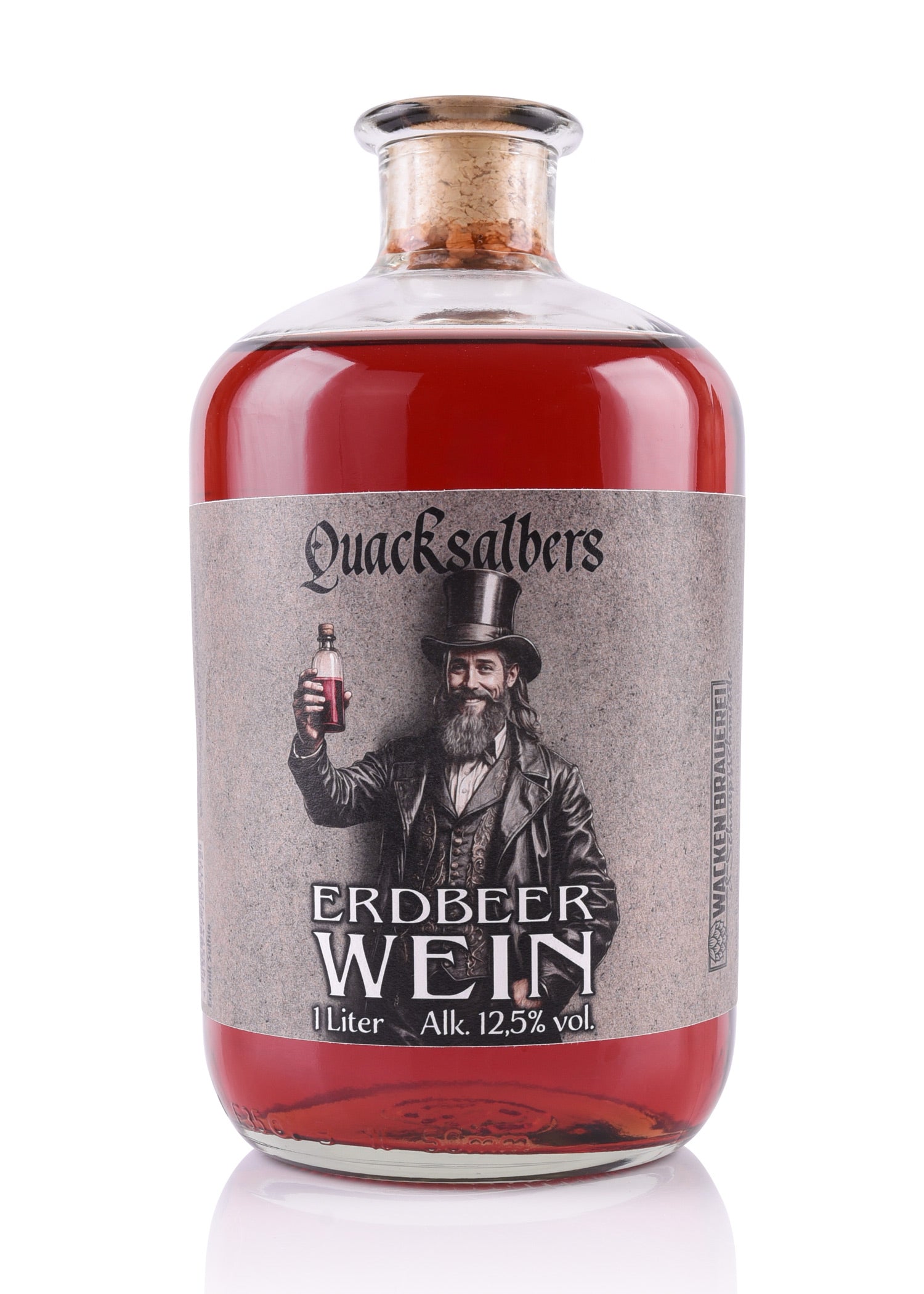 Imagen única de: Vino De Fresa Quacksalbers, 1L, 12,5% Vol. Alk.