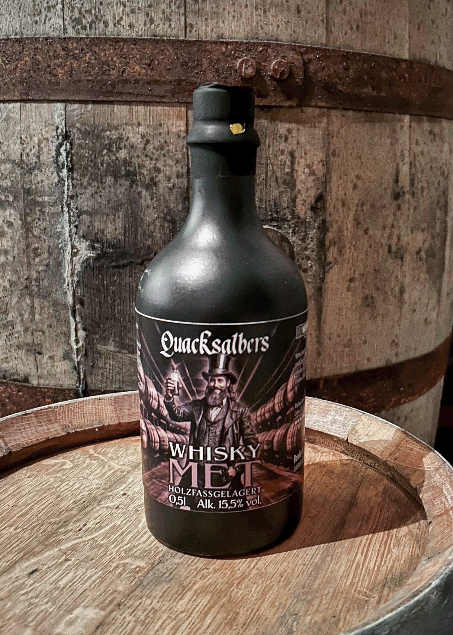 Imagen única de: Whisky Met Quacksalbers, Envejecido En Barricas De Madera, 0,5L, 15,5% Vol. Alk.