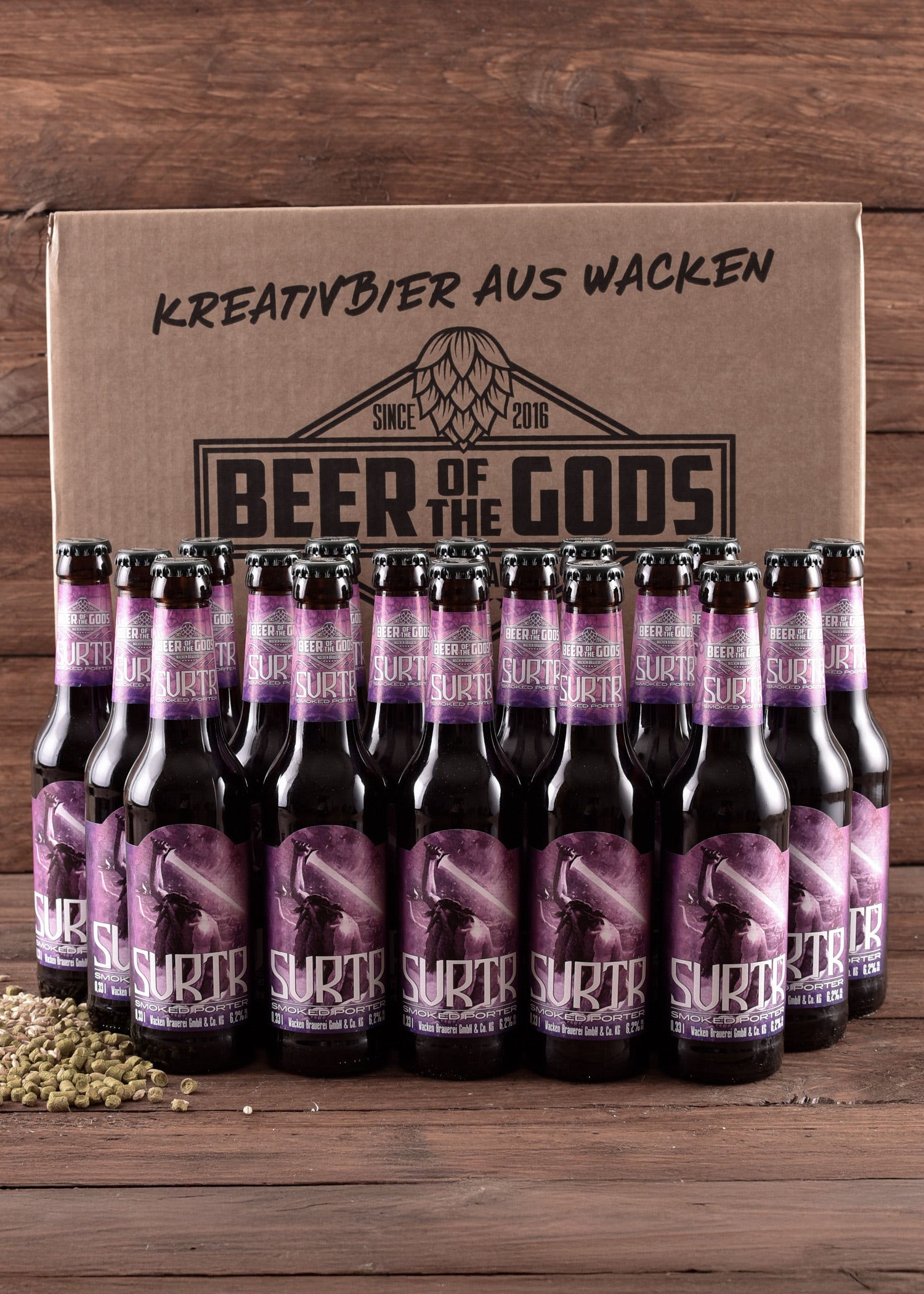 Imagen única de: Surtr - Porter Ahumada, Botella De 0,33L - Cervecería Wacken