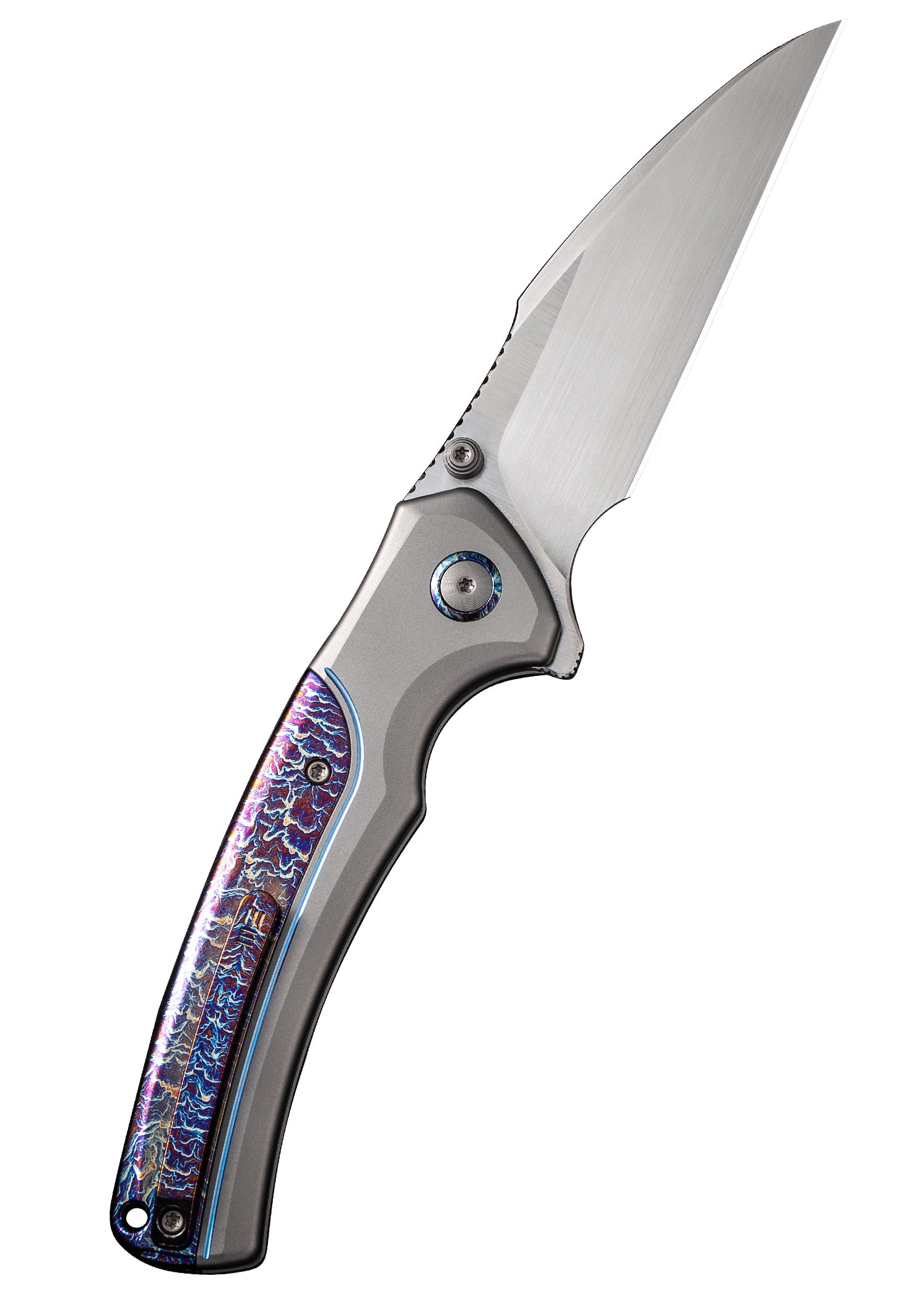 Imagen única de: We Knife Ziffius Ltd Gris Titanio Flameado, Navaja De Bolsillo