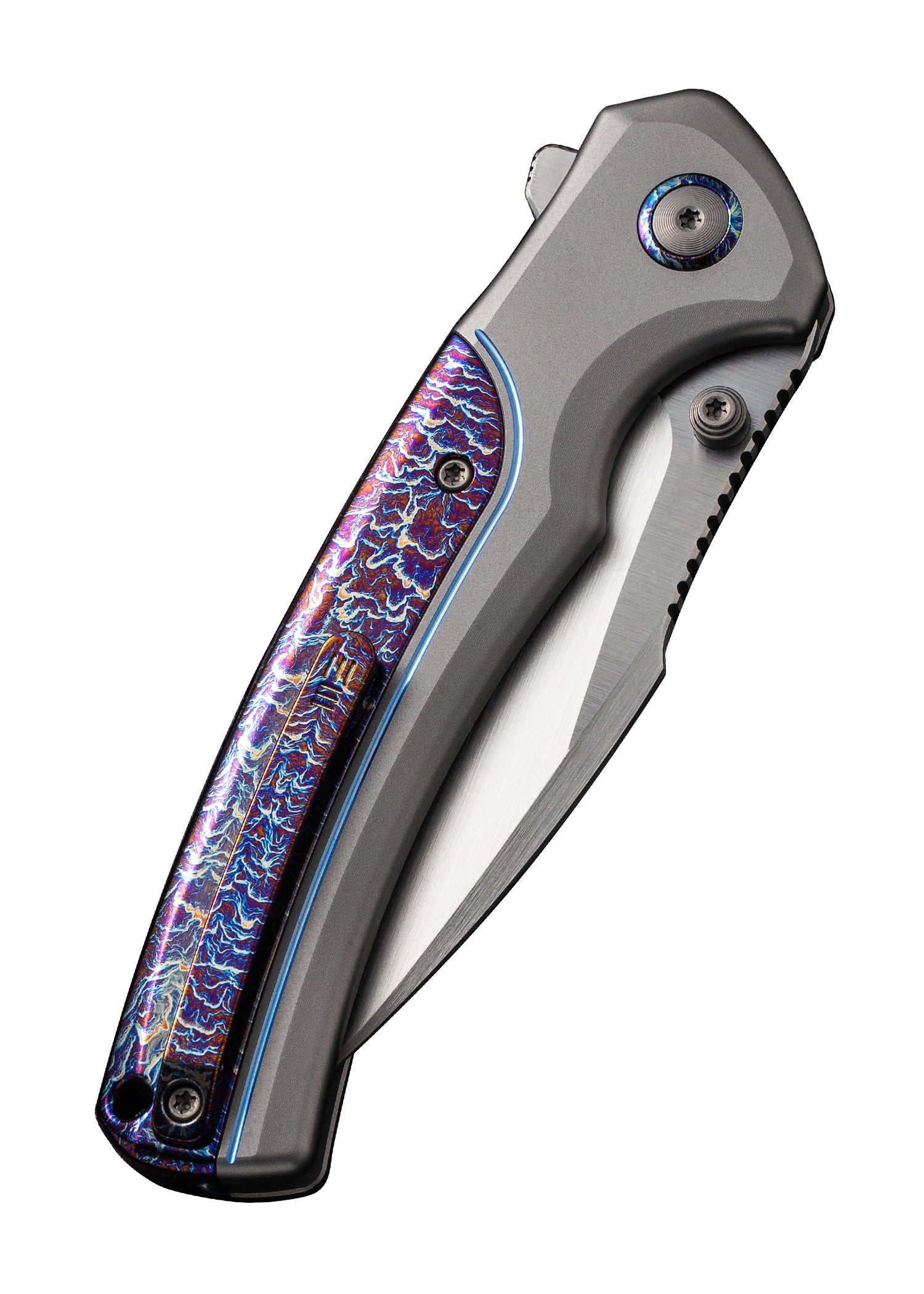 Imagen única de: We Knife Ziffius Ltd Gris Titanio Flameado, Navaja De Bolsillo