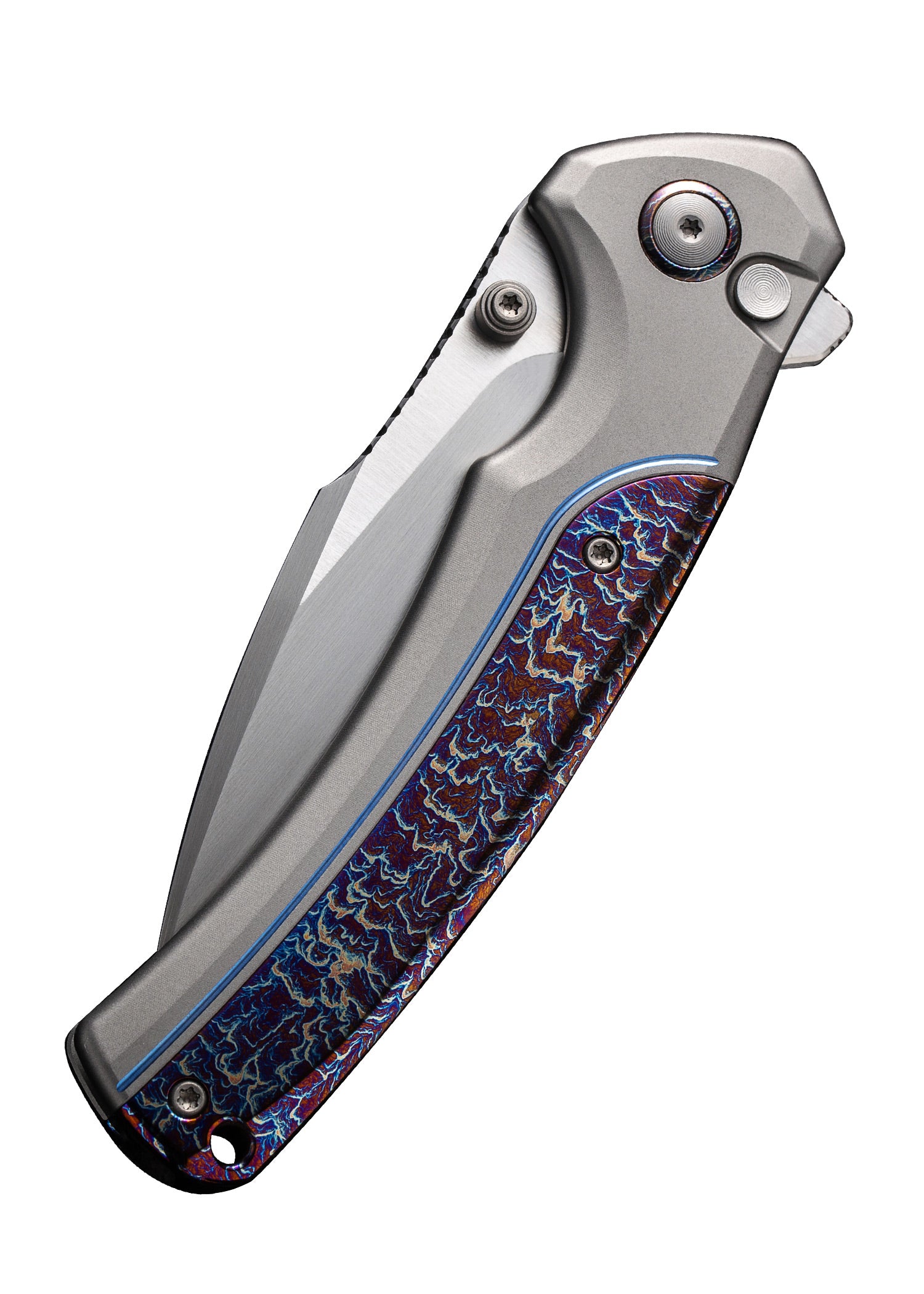 Imagen única de: We Knife Ziffius Ltd Gris Titanio Flameado, Navaja De Bolsillo