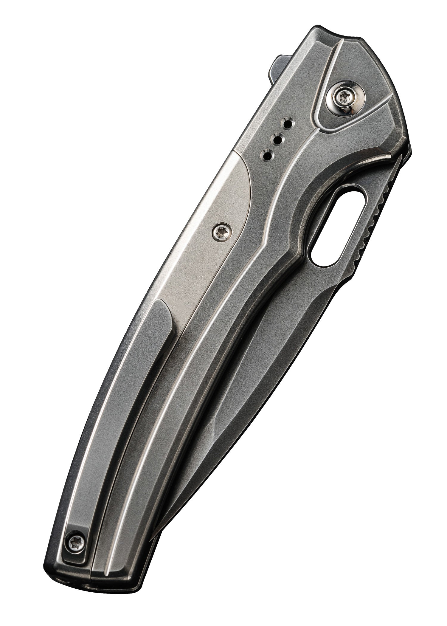 Imagen única de: We Knife Exciton Ltd Titanio Gris Pulido, Navaja De Bolsillo