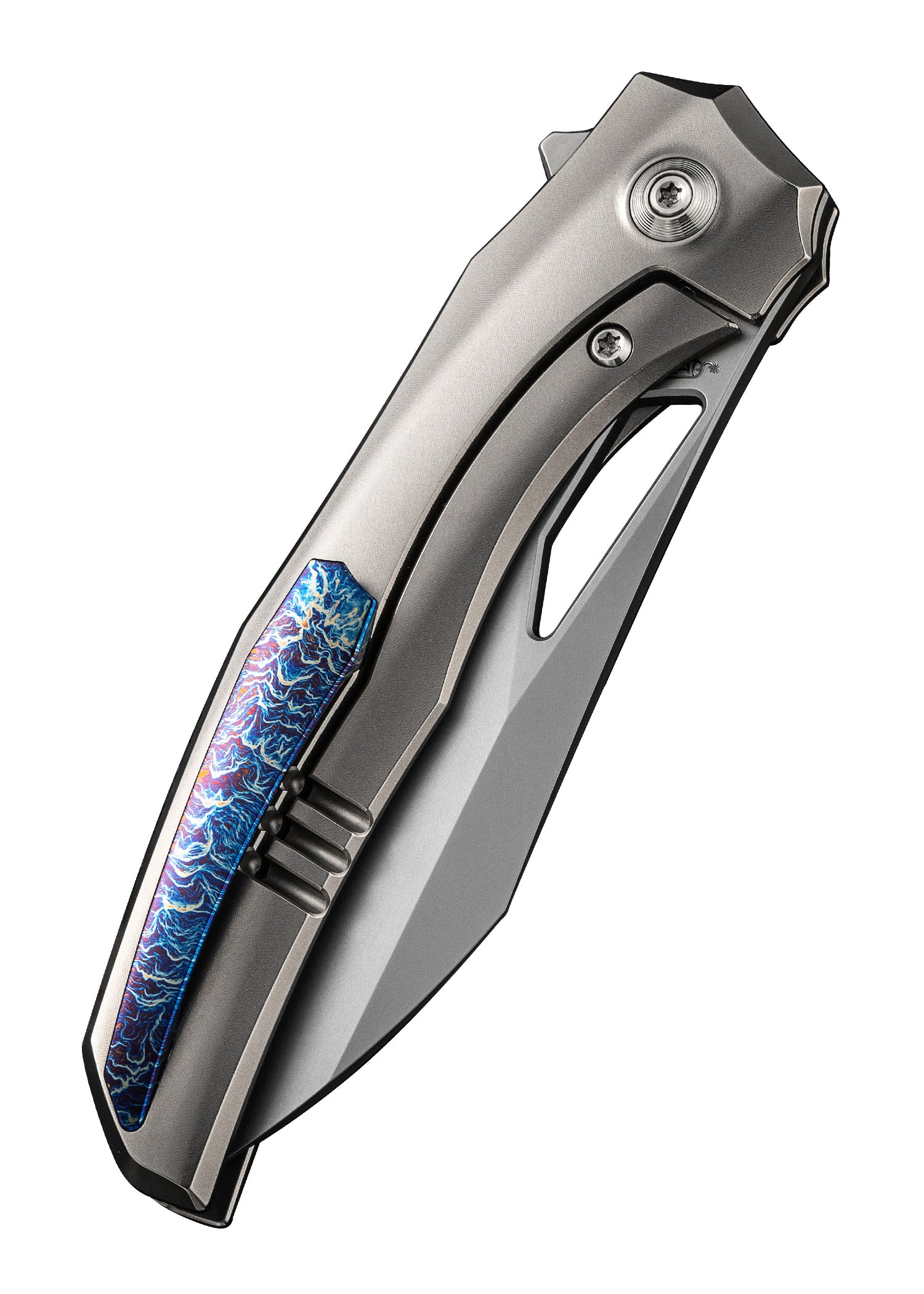 Imagen única de: We Knife Ignio Titan Silver Bead Blasted, Navaja De Bolsillo