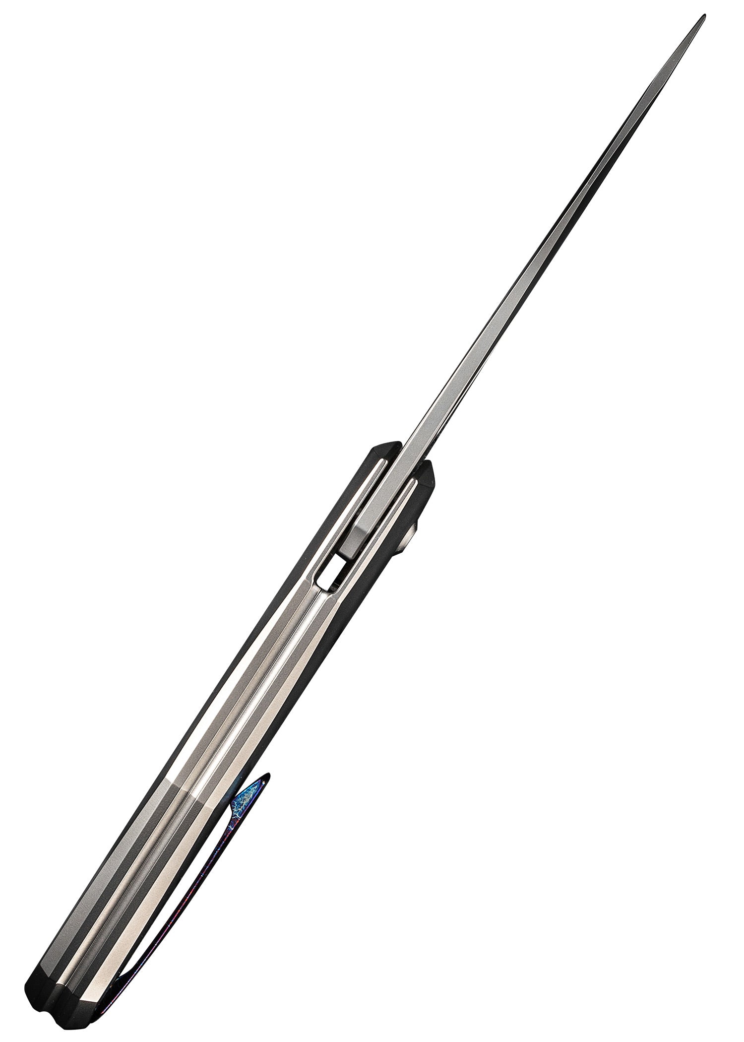 Imagen única de: We Knife Ignio Titan Silver Bead Blasted, Navaja De Bolsillo