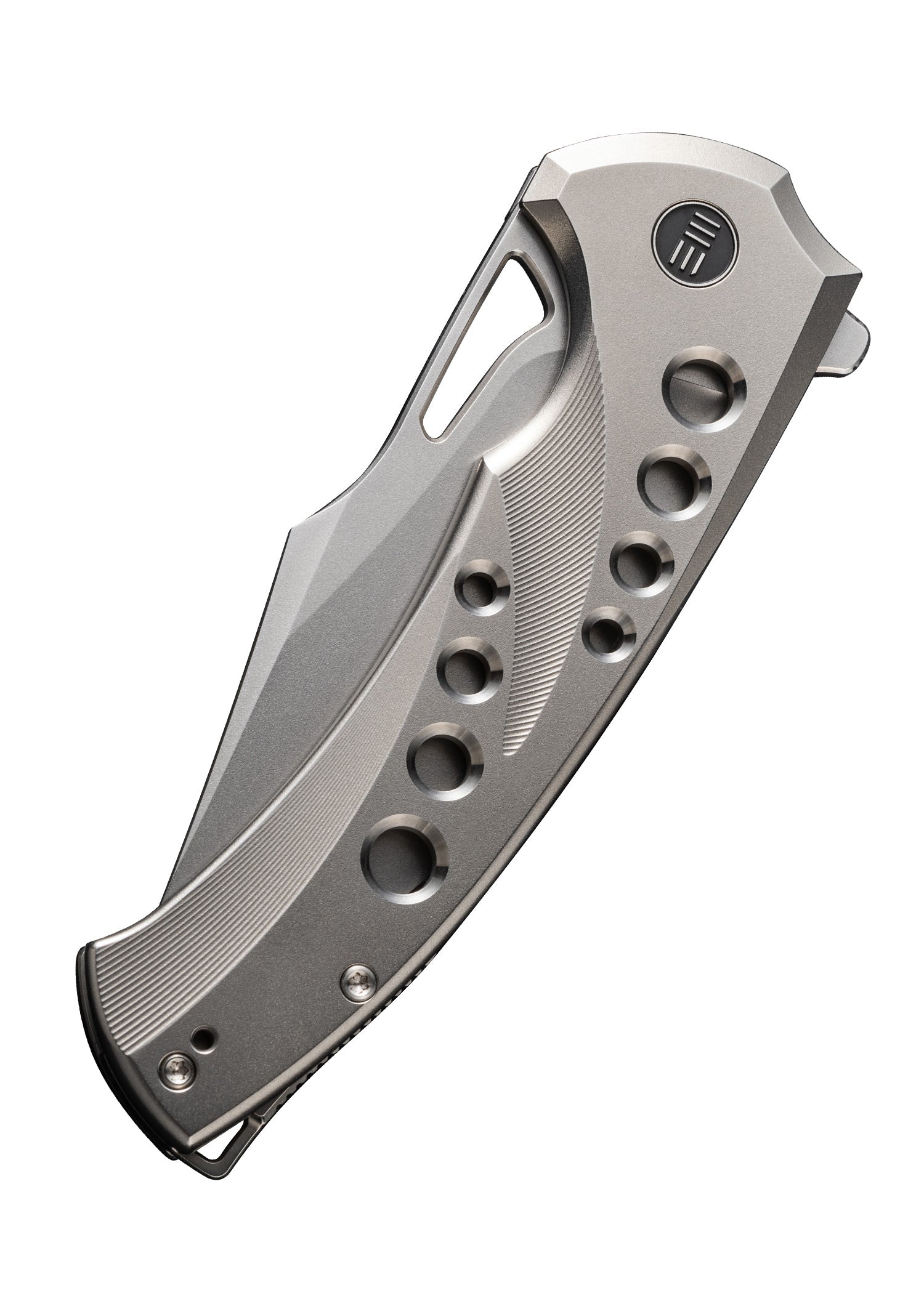 Imagen única de: We Knife Swiftfin Bead Blasted Titanium Satin, Navaja De Bolsillo