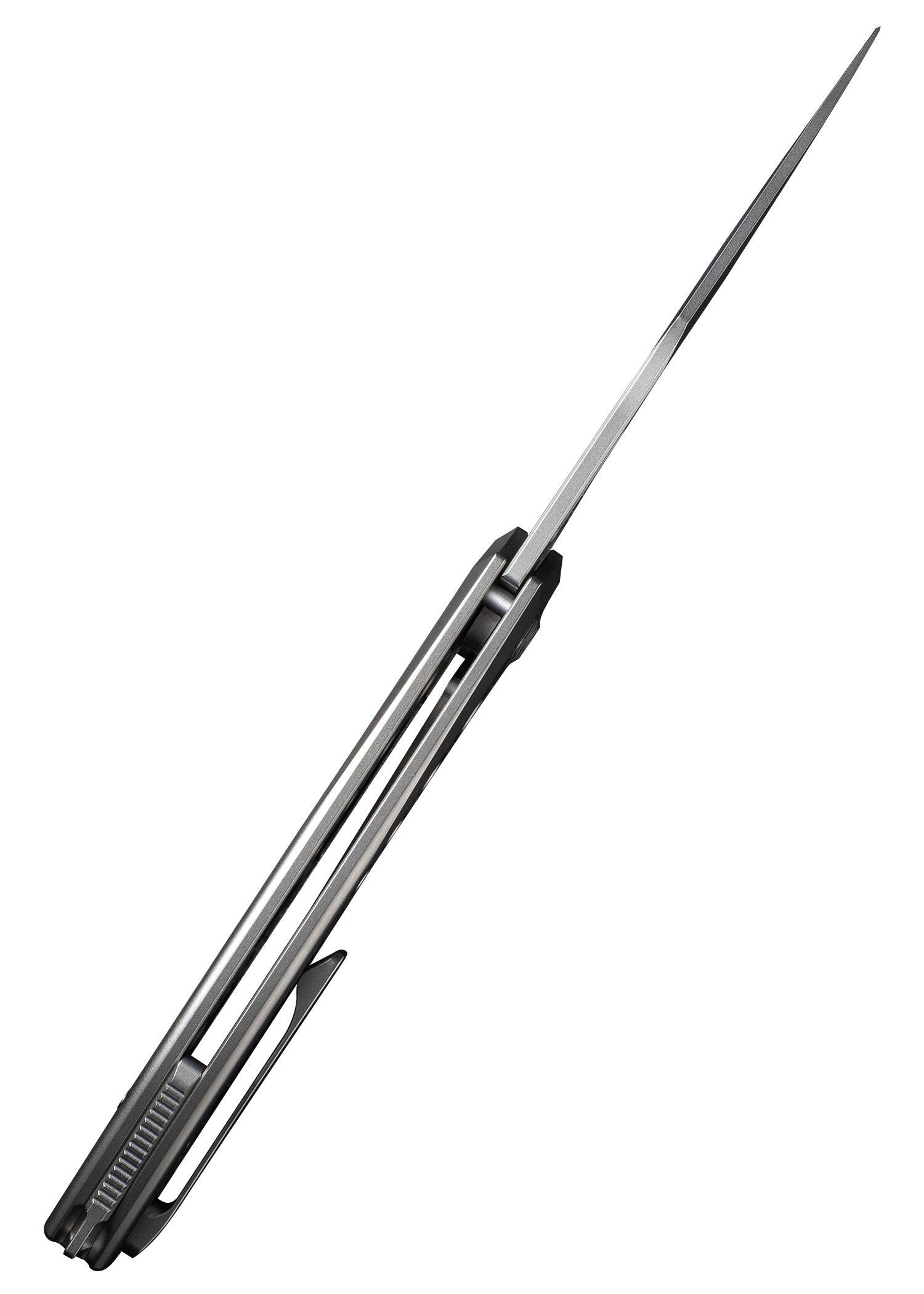 Imagen única de: We Knife Swiftfin Bead Blasted Titanium Satin, Navaja De Bolsillo