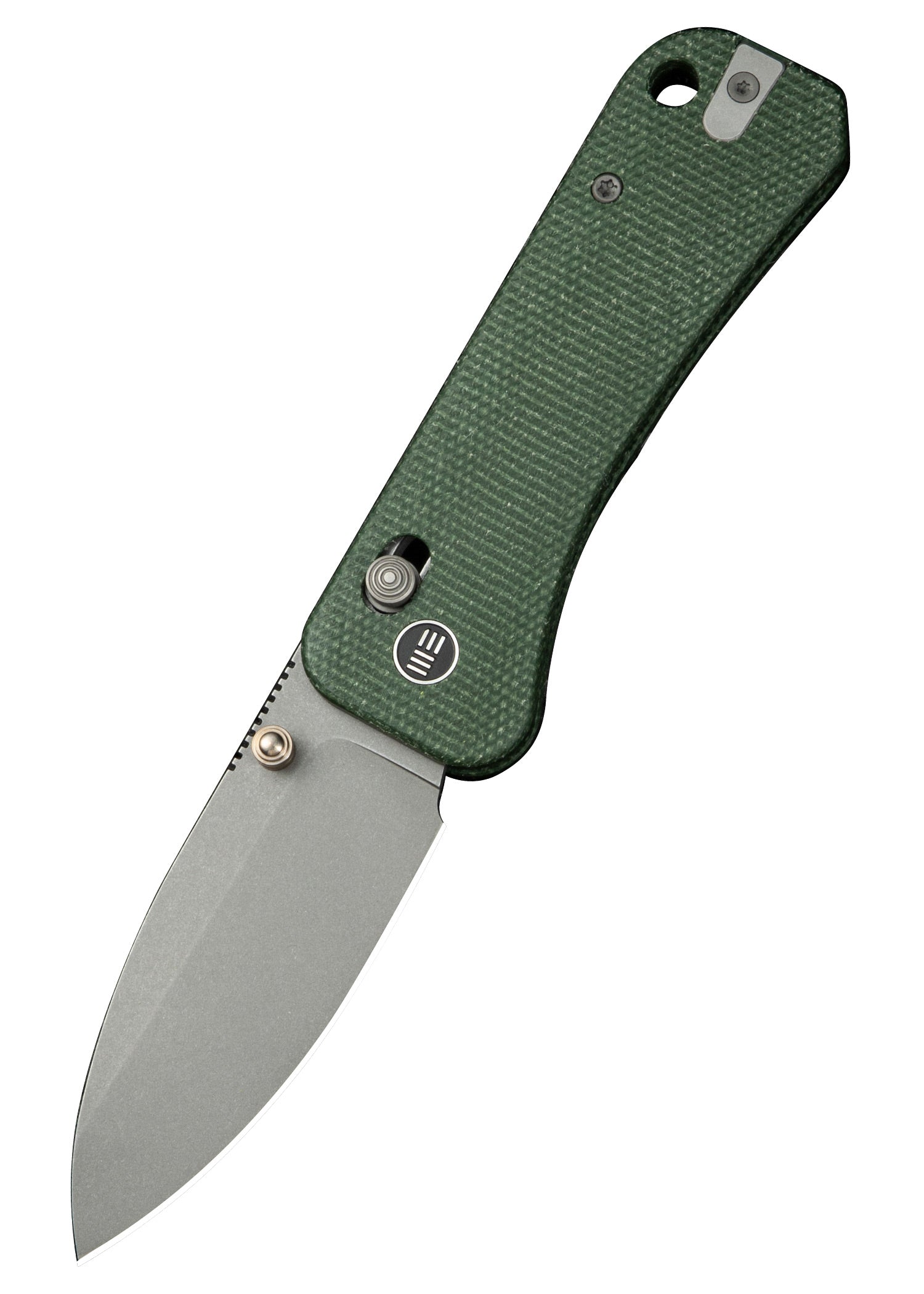 Imagen única de: We Knife Banter 2 Green Canvas Micarta, Navaja De Bolsillo