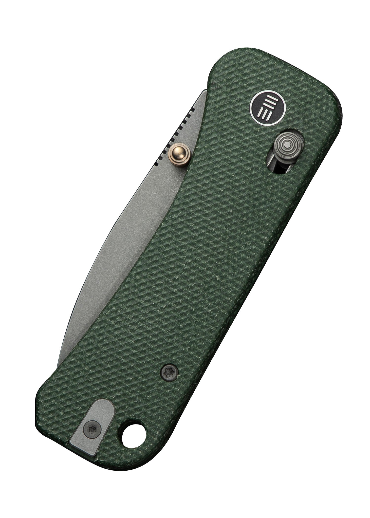 Imagen única de: We Knife Banter 2 Green Canvas Micarta, Navaja De Bolsillo