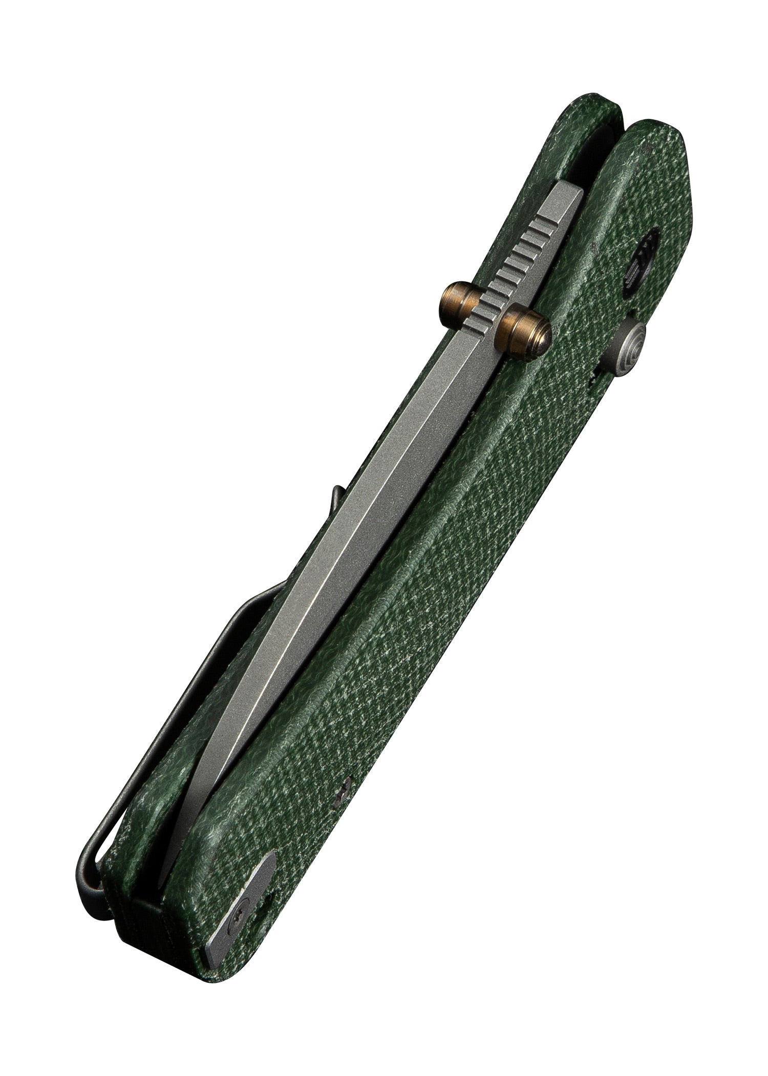 Imagen única de: We Knife Banter 2 Green Canvas Micarta, Navaja De Bolsillo