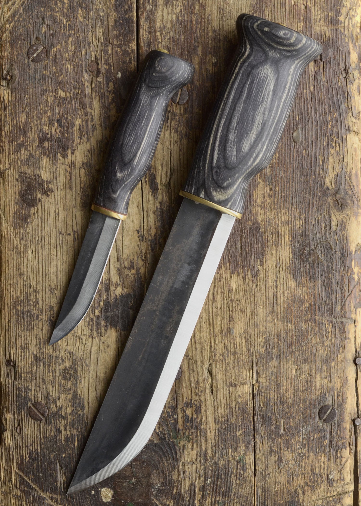 Imagen única de: Cuchillo Doble Grande Lapinleuku, Negro, Wood-jewel