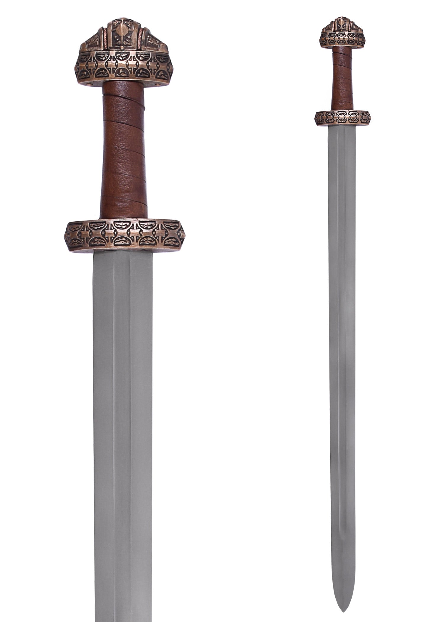 Imagen única de: Espada Vikinga (Isla Eigg) Con Mango De Cuero, Hoja Endurecida Categoría-B