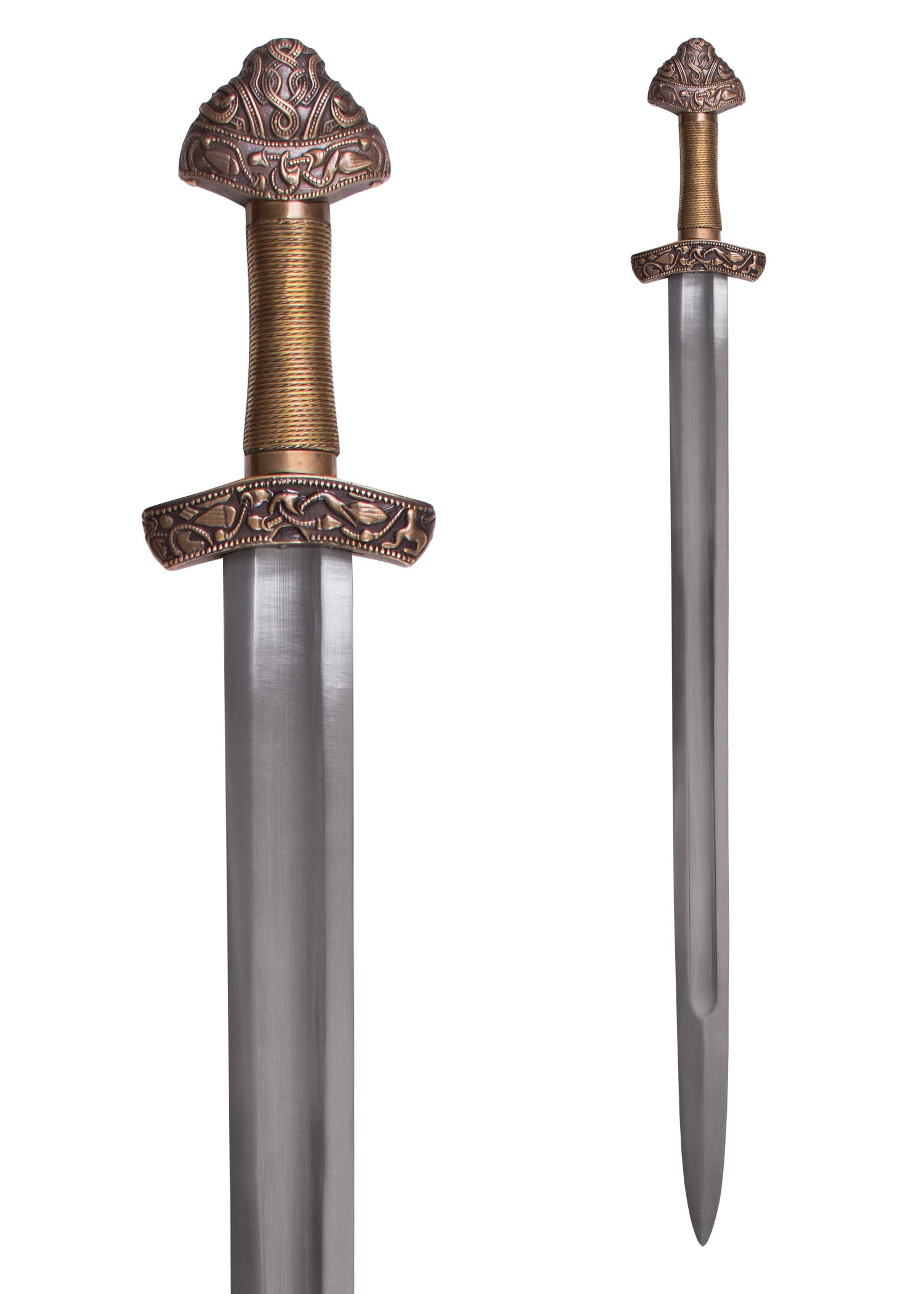 Imagen única de: Espada Vikinga De Dybäck Con Vaina, Hoja De Acero Al Carbono Endurecido