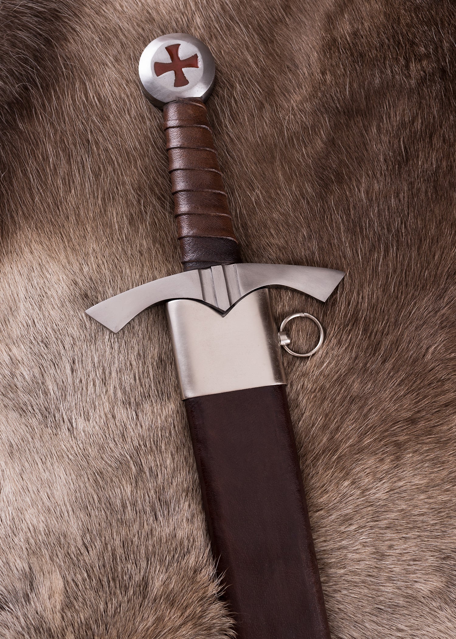 Imagen única de: Espada Templaria Escocesa Con Vaina , Categoría-C