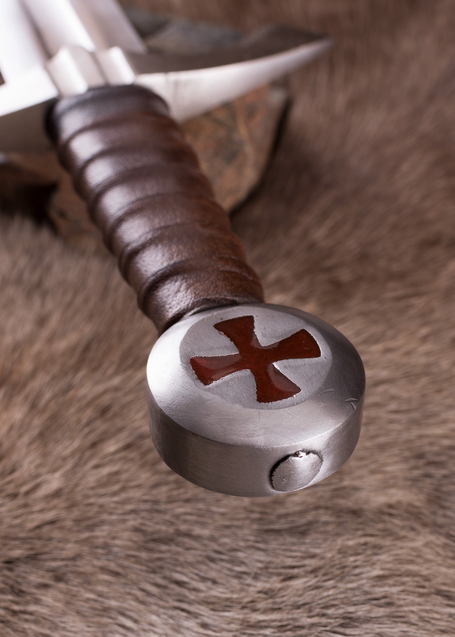 Imagen única de: Espada Templaria Escocesa Con Vaina , Categoría-C