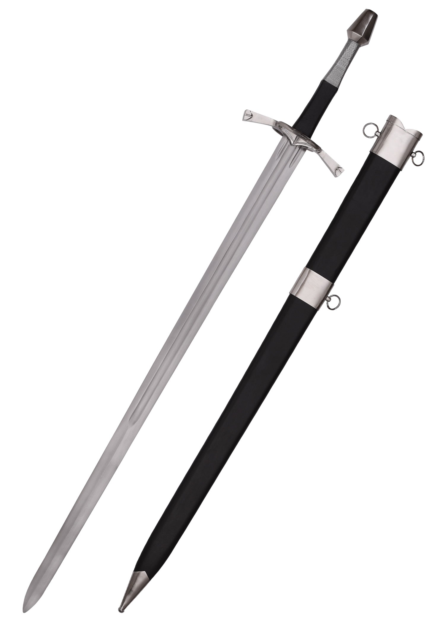 Imagen única de: Espada Larga Con Anillo Protector, Siglo Xv, Incluida Vaina , Categoría-C
