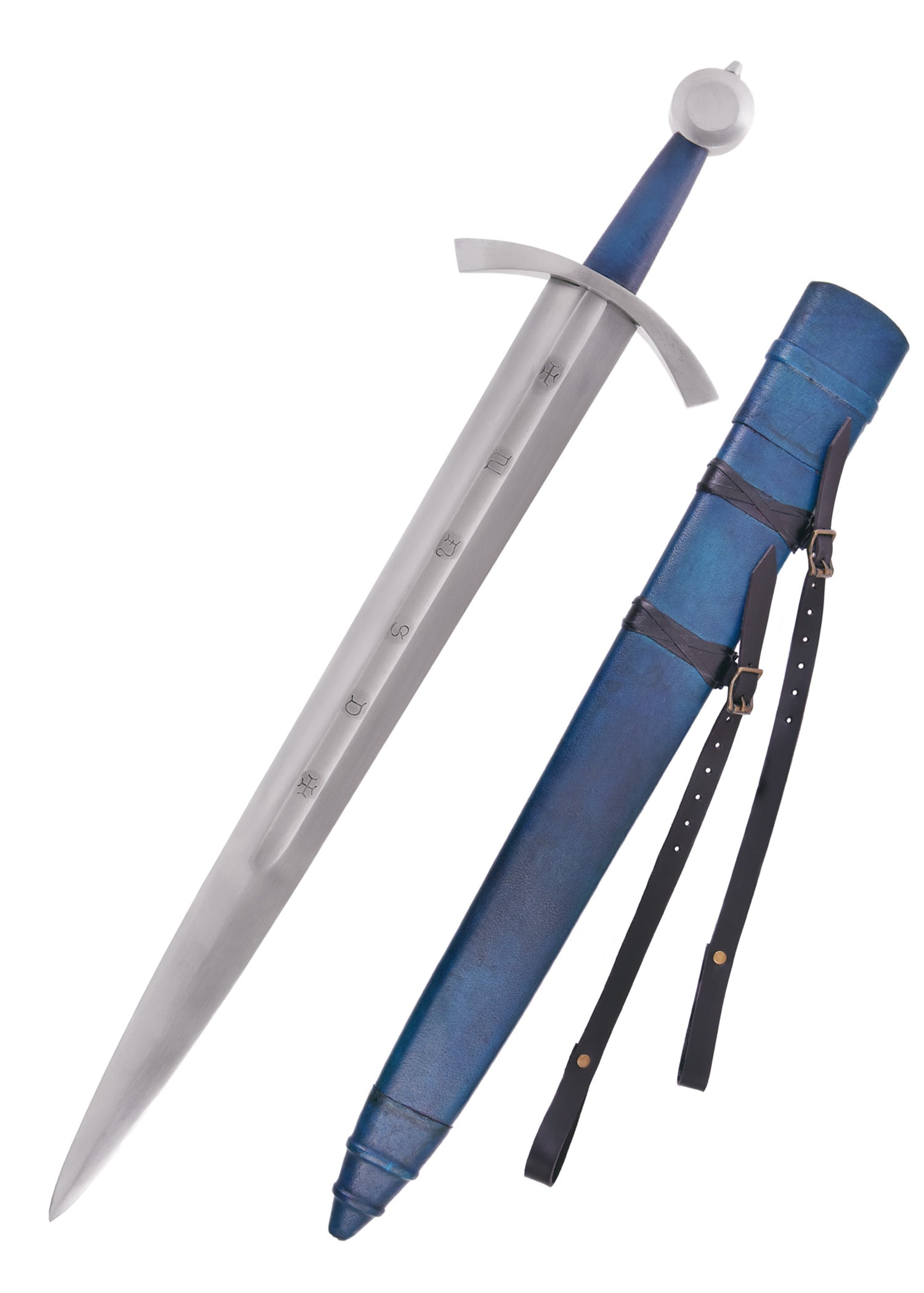 Imagen única de: Espada De Caballero Neuchâtel Con Vaina, Siglo Xiii., Afilada