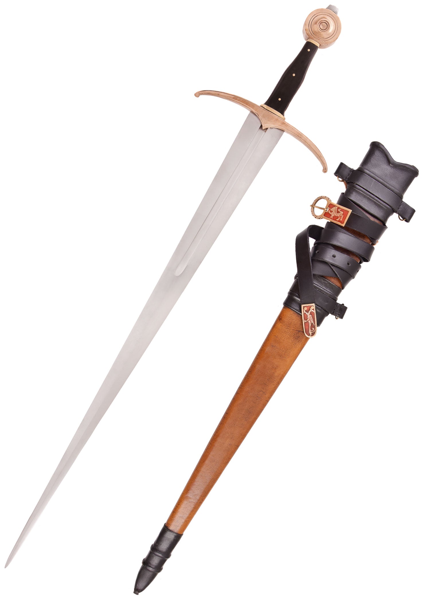 Imagen única de: Espada De Caballero Aislinn Con Vaina, Siglo Xv., Afilada