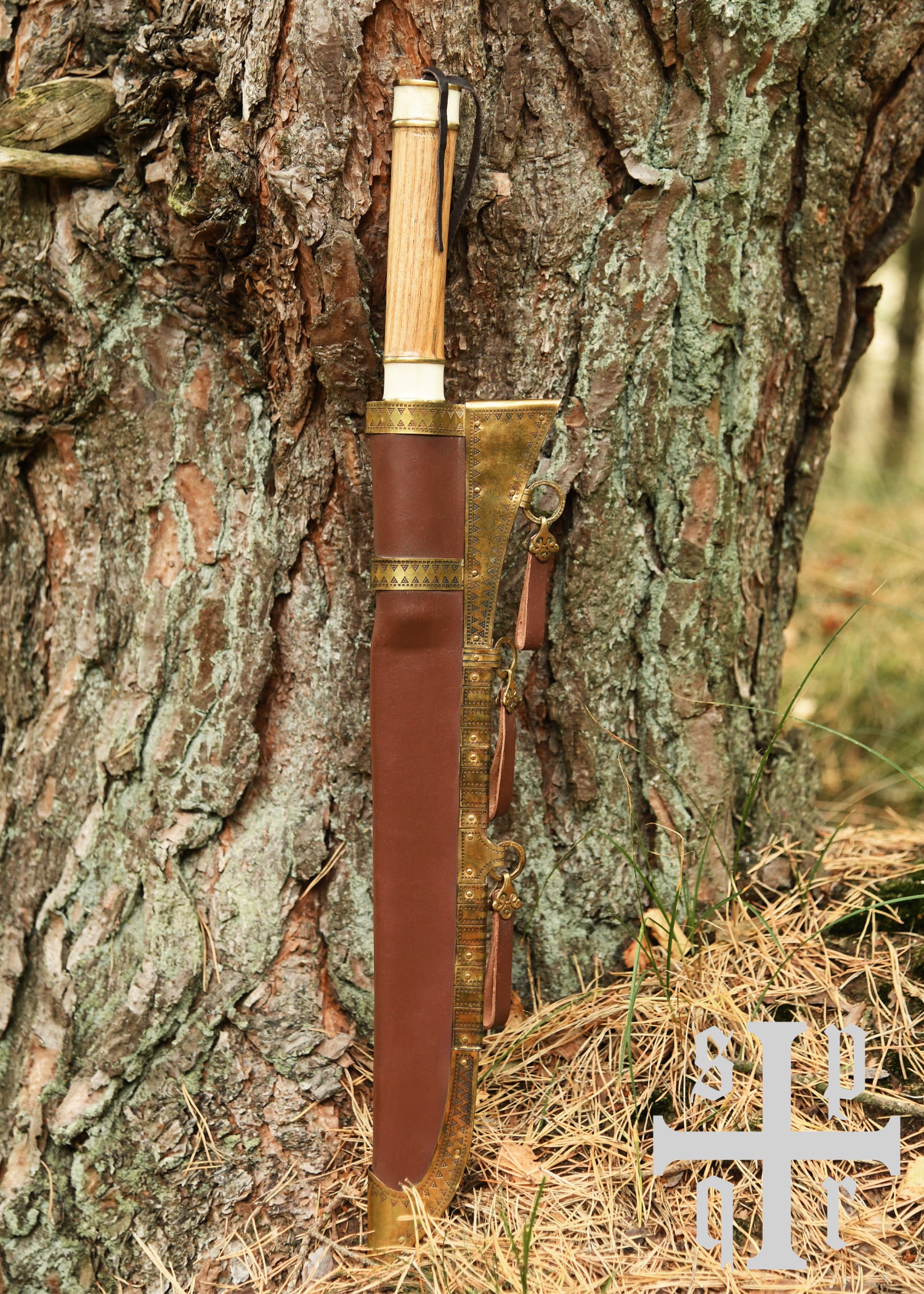 Imagen única de: Sax (Seax) Vikingo Fabricado En Acero Al Carbono Con Mango De Madera/hueso