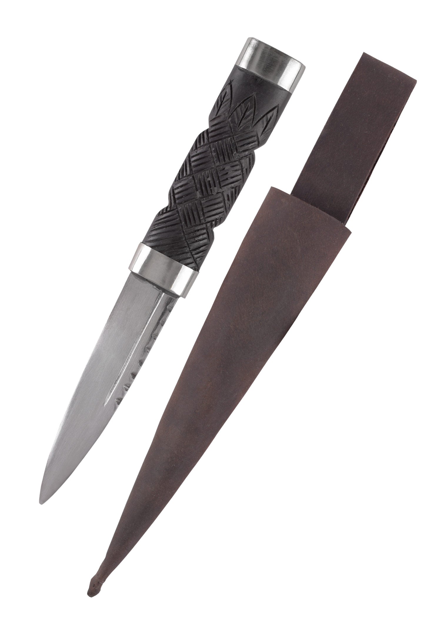 Imagen 2 - Cuchillo Sgian Dubh Con Funda De Cuero.